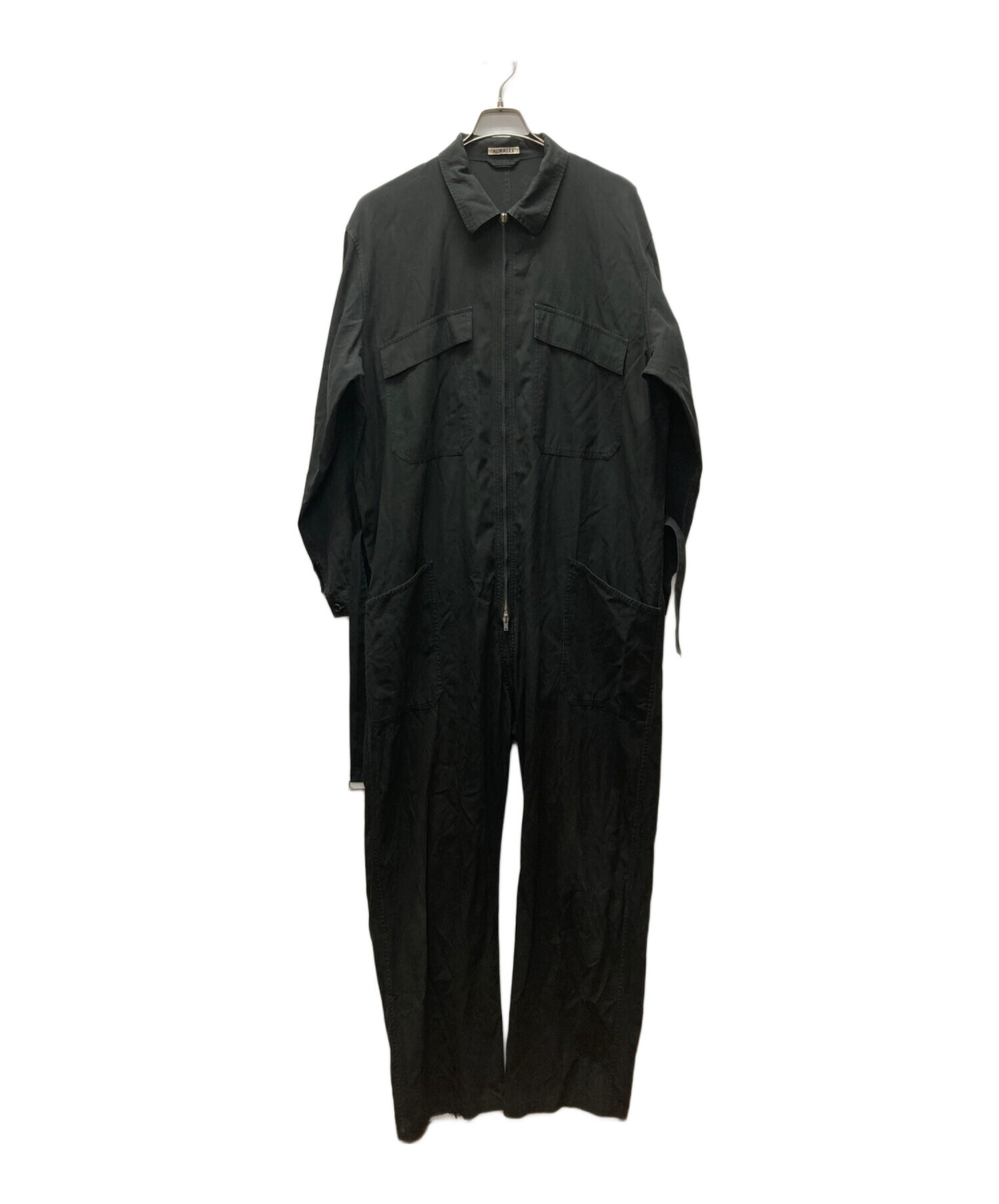 AURALEE (オーラリー) FINX HARD TWIST GABARDINE JUMPSUIT ブラック サイズ:XL