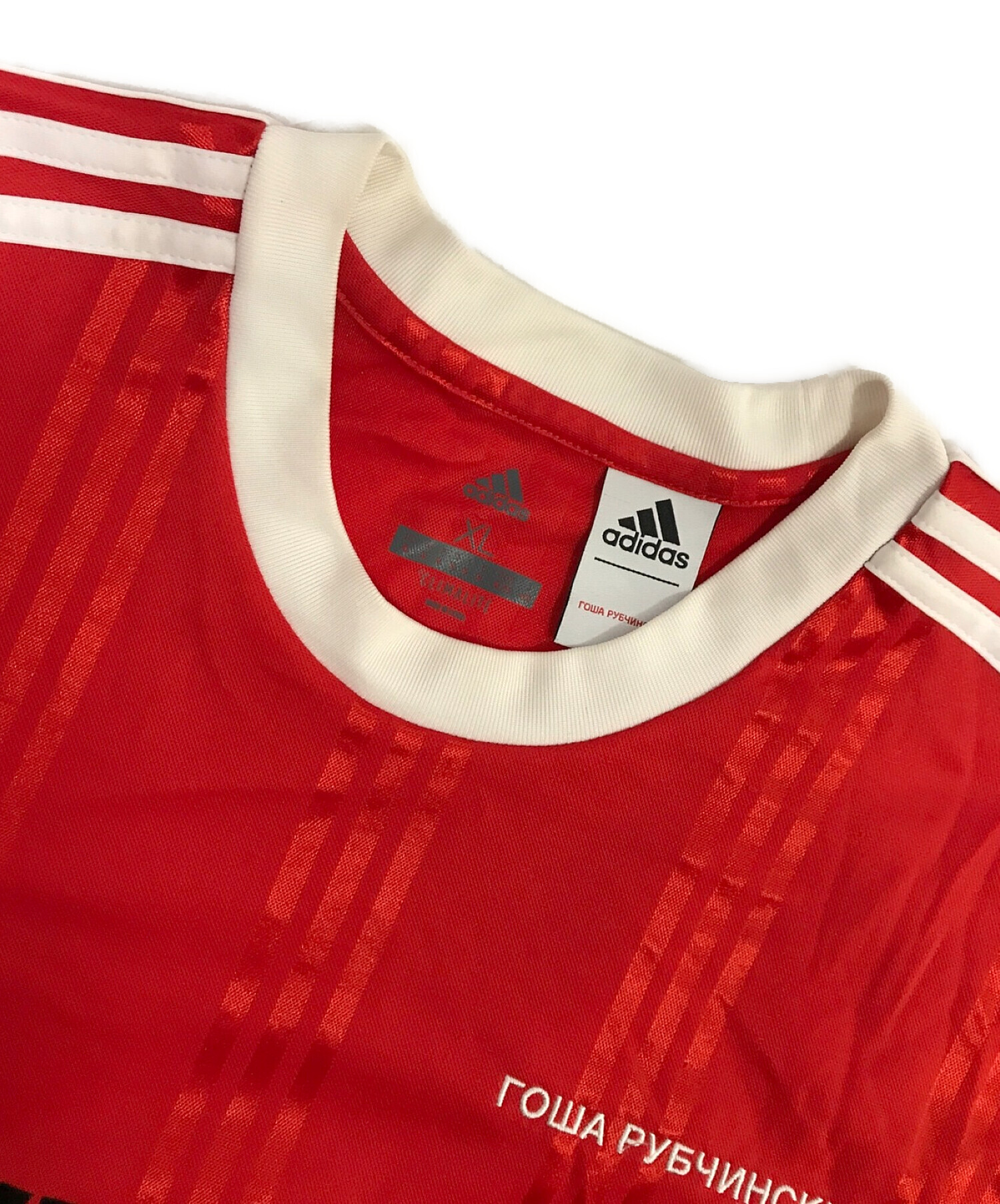 adidas (アディダス) Gosha Rubchinskiy (ゴーシャラブチンスキー) ゲームシャツ レッド サイズ:XL