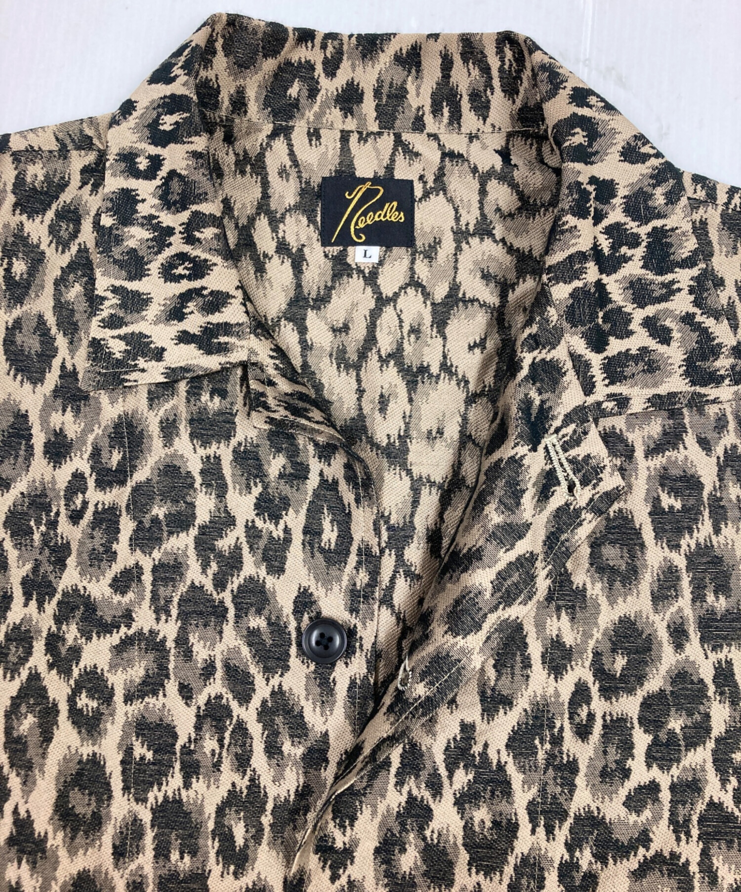 中古・古着通販】Needles (ニードルズ) Cabana Shirt - PE/C/N Leopard Jq ベージュ サイズ:L｜ブランド・古着通販  トレファク公式【TREFAC FASHION】スマホサイト