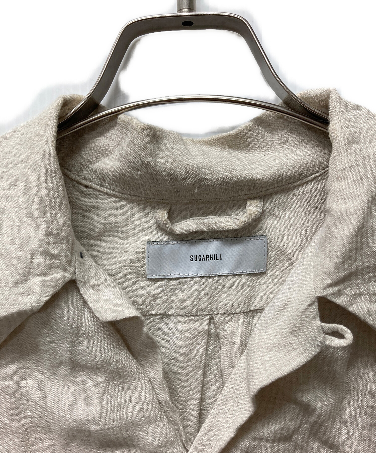 SUGARHILL (シュガーヒル) Silk Linen Stripe Shirt ベージュ サイズ:S