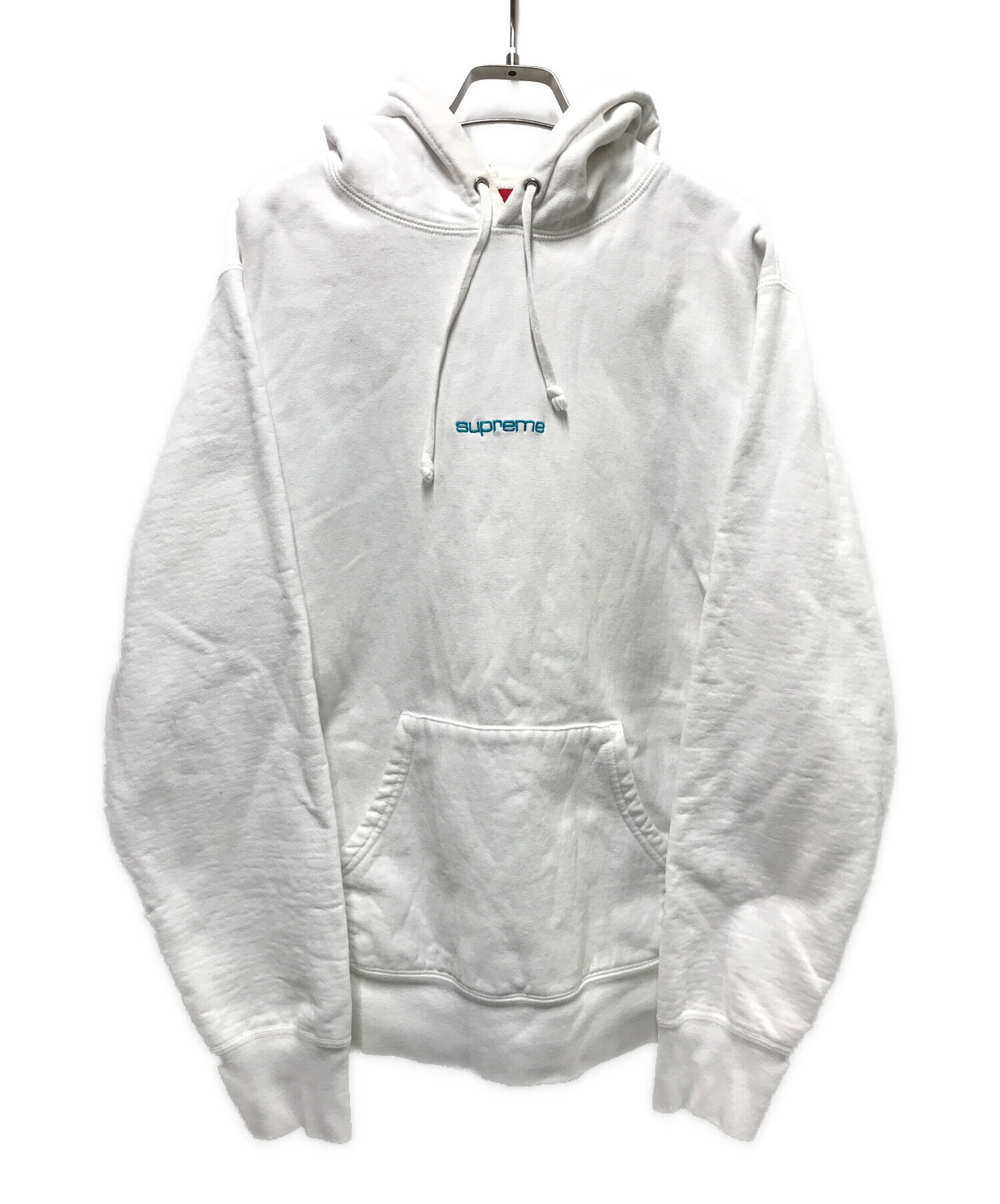 中古・古着通販】Supreme (シュプリーム) Compact Logo Hooded Sweatshirt ホワイト  サイズ:MEDIUM｜ブランド・古着通販 トレファク公式【TREFAC FASHION】スマホサイト