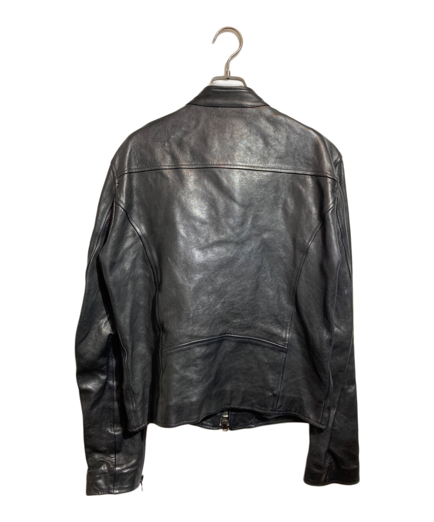 中古・古着通販】DIESEL Black Gold (ディーゼル ブラック ゴールド) シングルレザーライダースジャケット ブラック  サイズ:M｜ブランド・古着通販 トレファク公式【TREFAC FASHION】スマホサイト