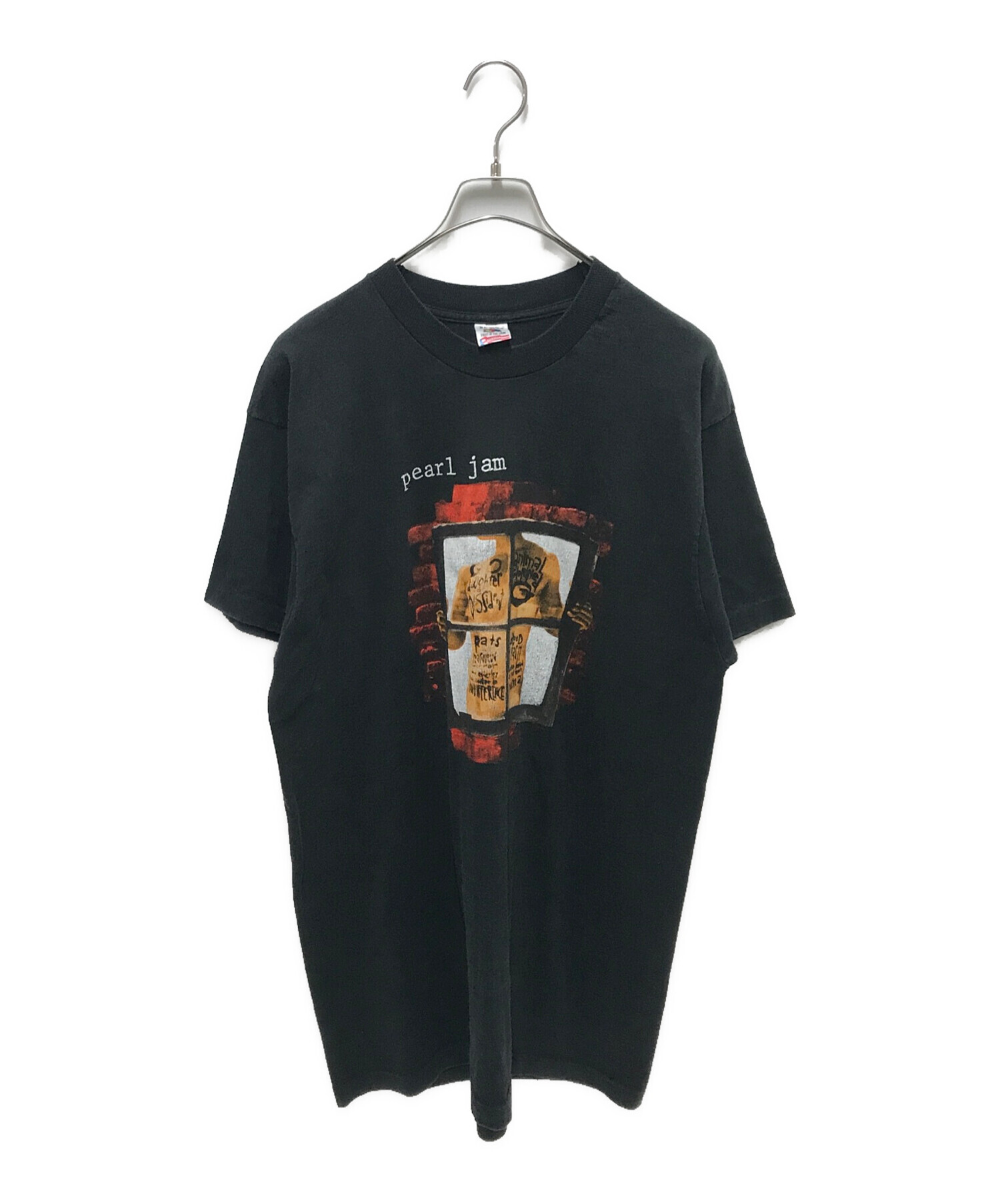 pearl jam (パール・ジャム) 90`sバンドプリントTEE ブラック サイズ:XL