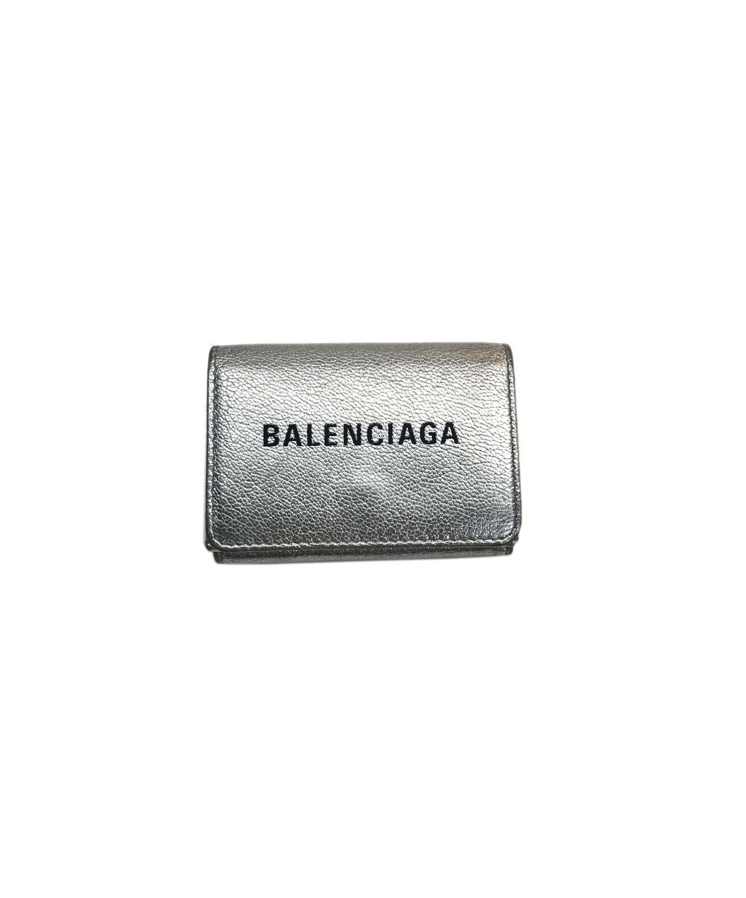 BALENCIAGA (バレンシアガ) 3つ折り財布 シルバー 551921 エブリデイレザーミニウォレット