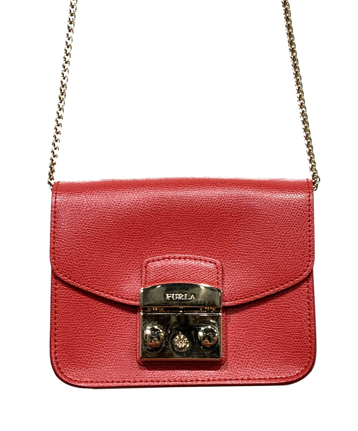 FURLA (フルラ) チェーンショルダーバッグ レッド G6400　メトロポリスミニ