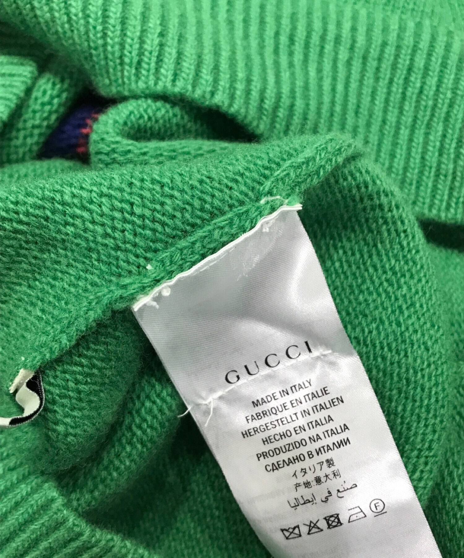 中古・古着通販】GUCCI (グッチ) プラネットインターシャウールニット