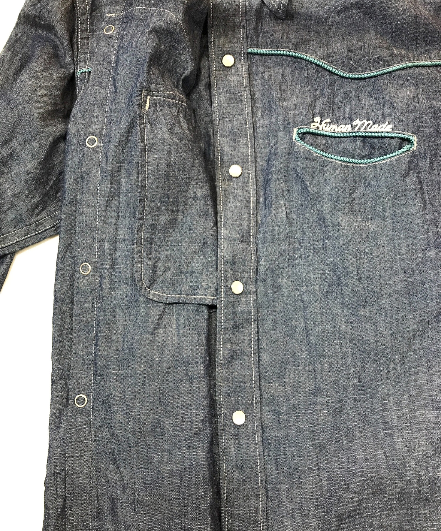 HUMAN MADE (ヒューマンメイド) WESTERN CHAMBRAY SHIRT インディゴ サイズ:L