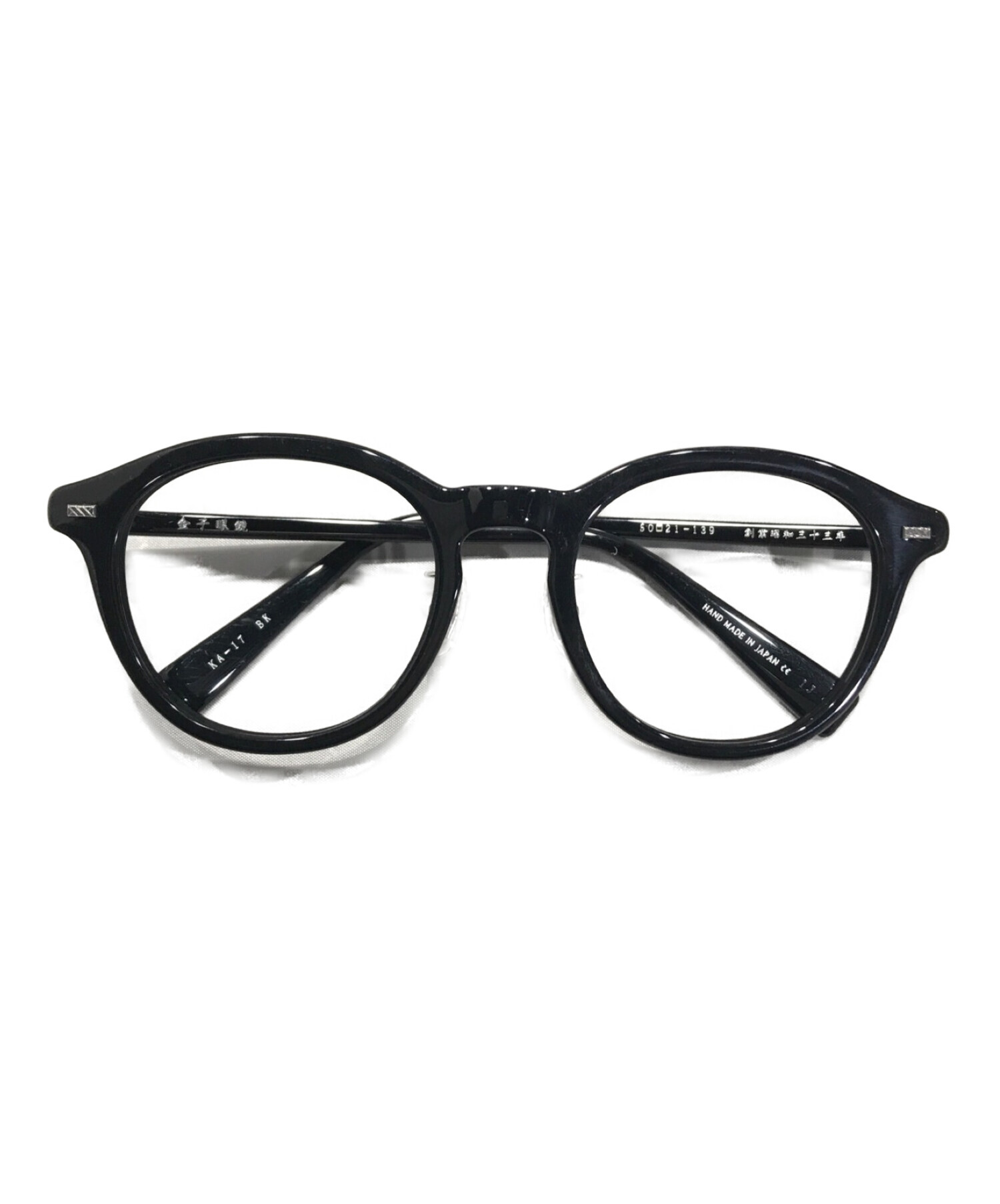 金子眼鏡 (カネコメガネ) ACETATE伊達眼鏡 ブラック