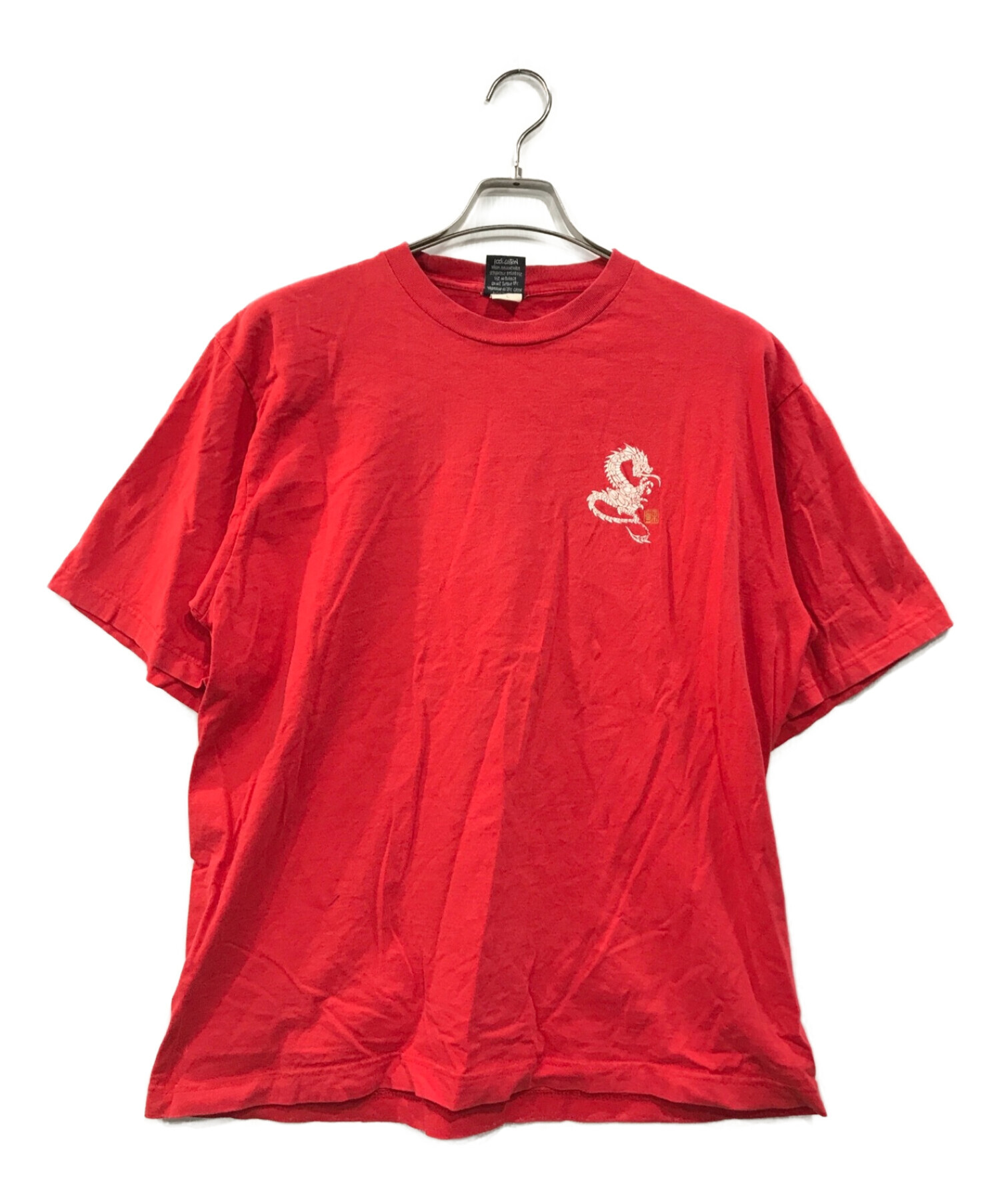 stussy (ステューシー) 90S ドラゴンプリントTシャツ レッド サイズ: L