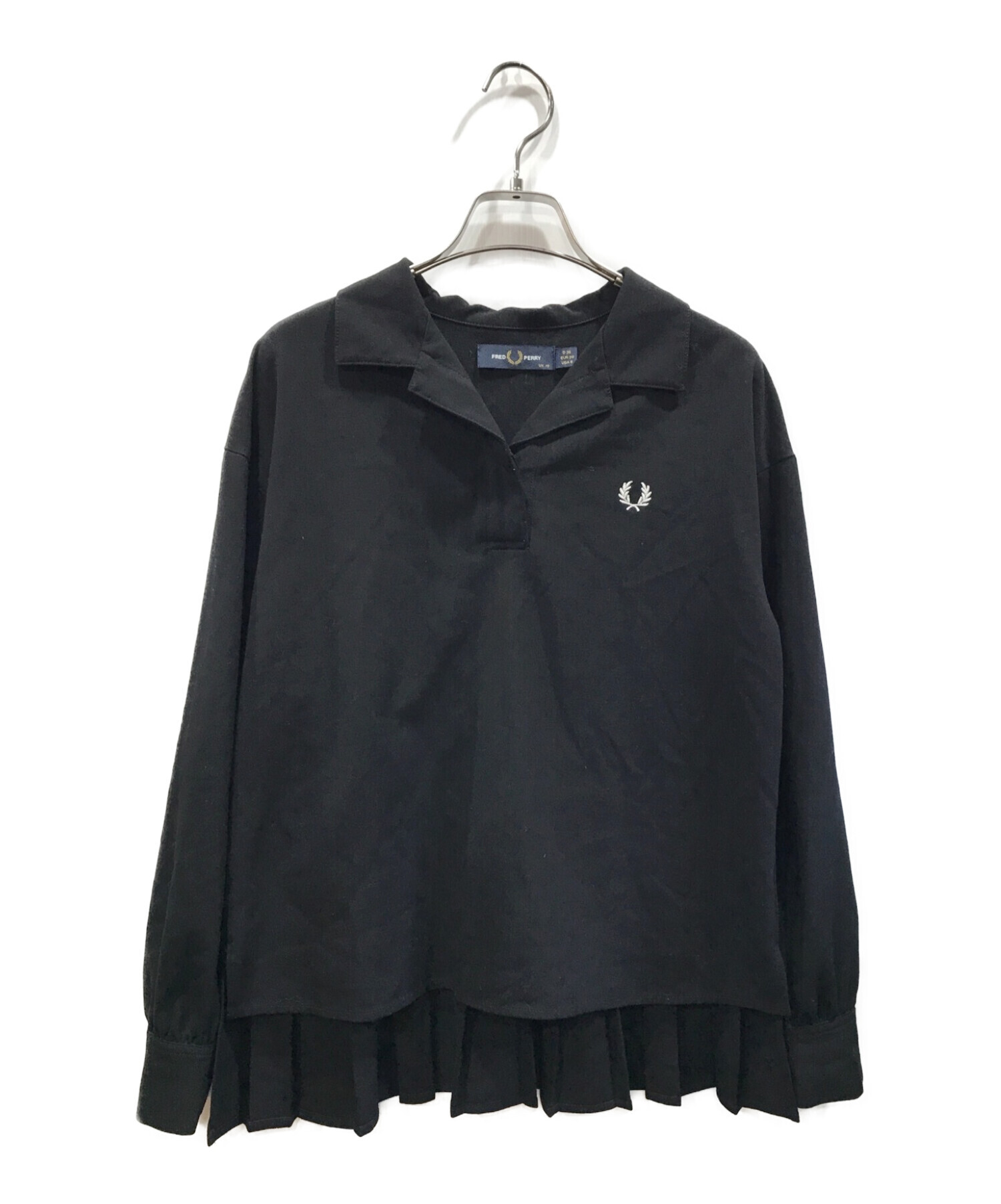 フレッドペリー FRED PERRY プリーツシャツ - シャツ/ブラウス(七分/長袖)