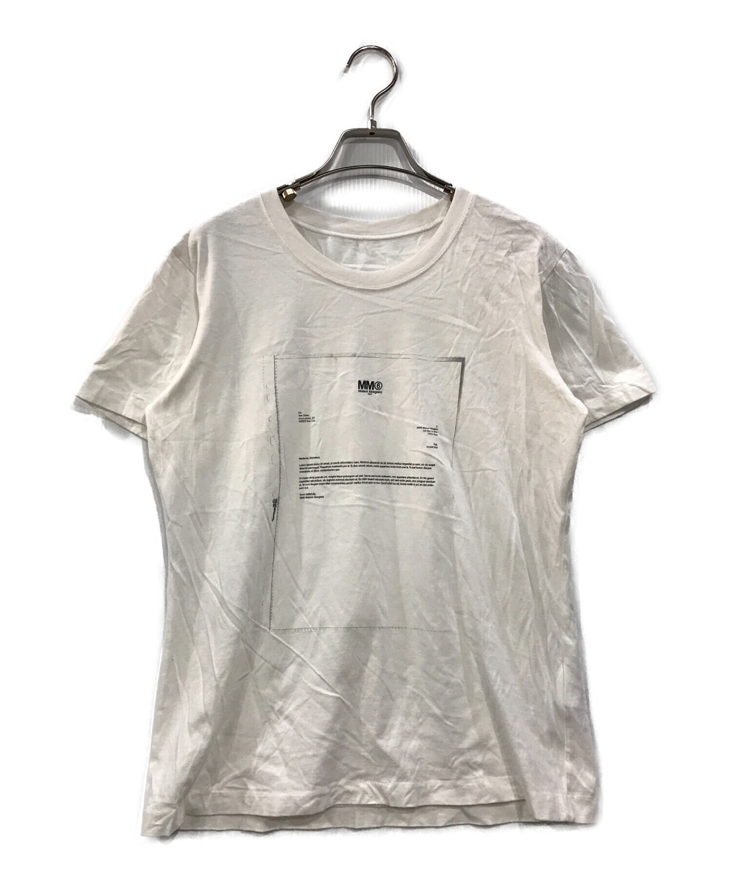 MM6 Maison Margiela (エムエムシックス メゾンマルジェラ) RECORDING PAPER PRINTED TEE ホワイト  サイズ:S