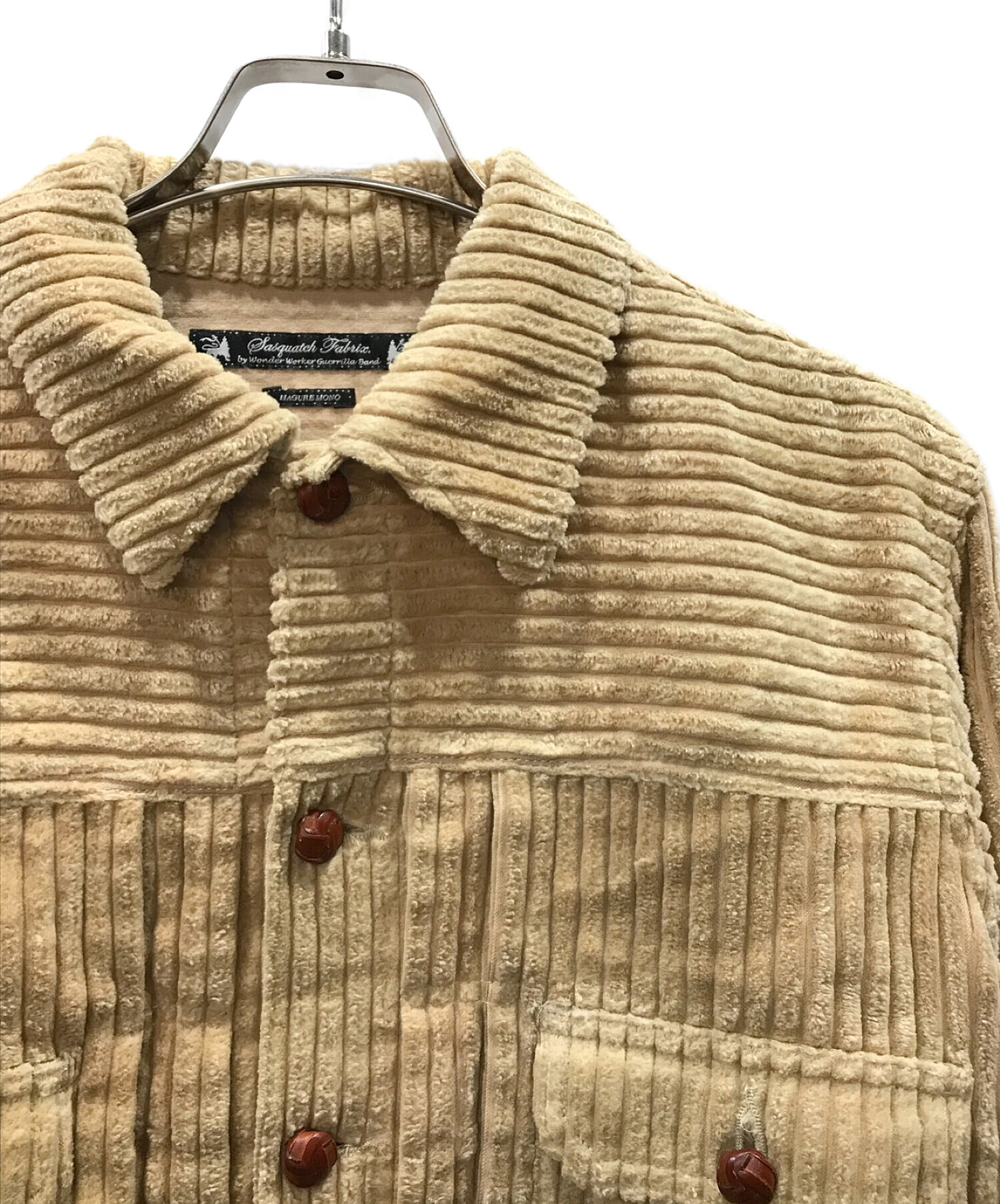 SASQUATCHfabrix. (サスクワッチファブリックス) SHORT LENGTH CORDUROY JKT コーデュロイジャケット ベージュ  サイズ:L