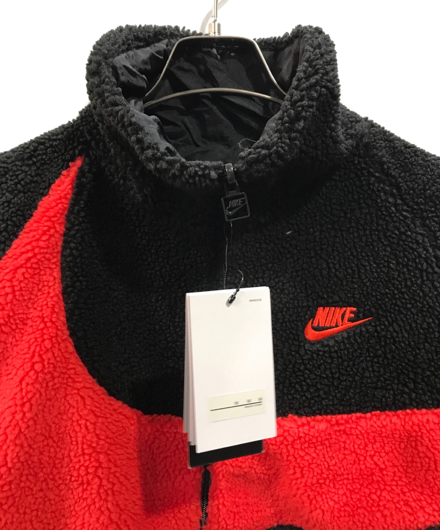 NIKE (ナイキ) NSW VW SWSH FULL ZIP JKT スウッシュ フルジップ ジャケット ブラック×レッド サイズ:M