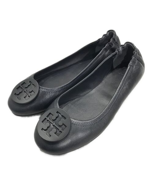 中古・古着通販】TORY BURCH (トリーバーチ) レザーロゴバレエシューズ