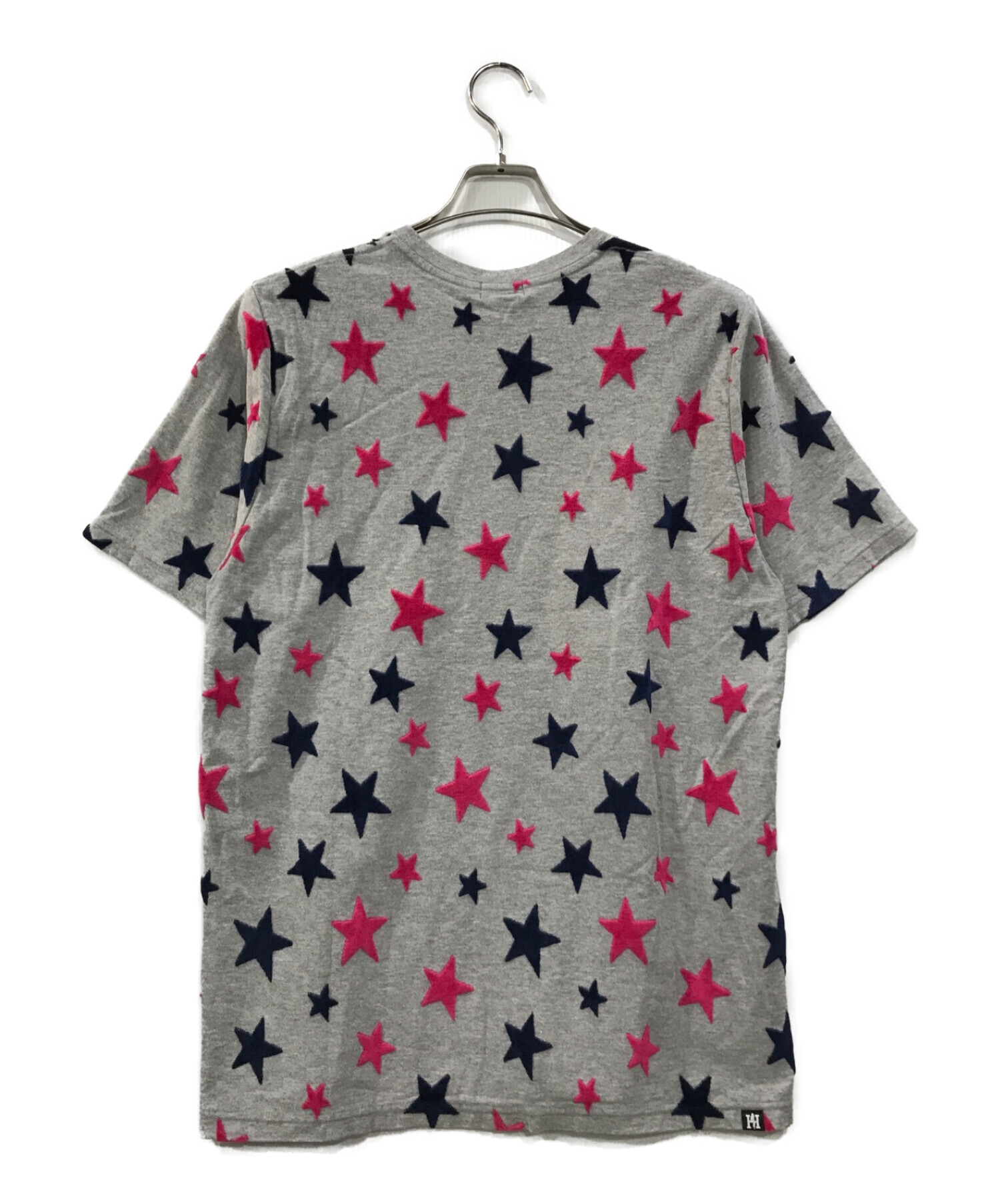 Hysteric Glamour (ヒステリックグラマー) STAR WOMANジャカード総柄 Tシャツ グレー サイズ:L