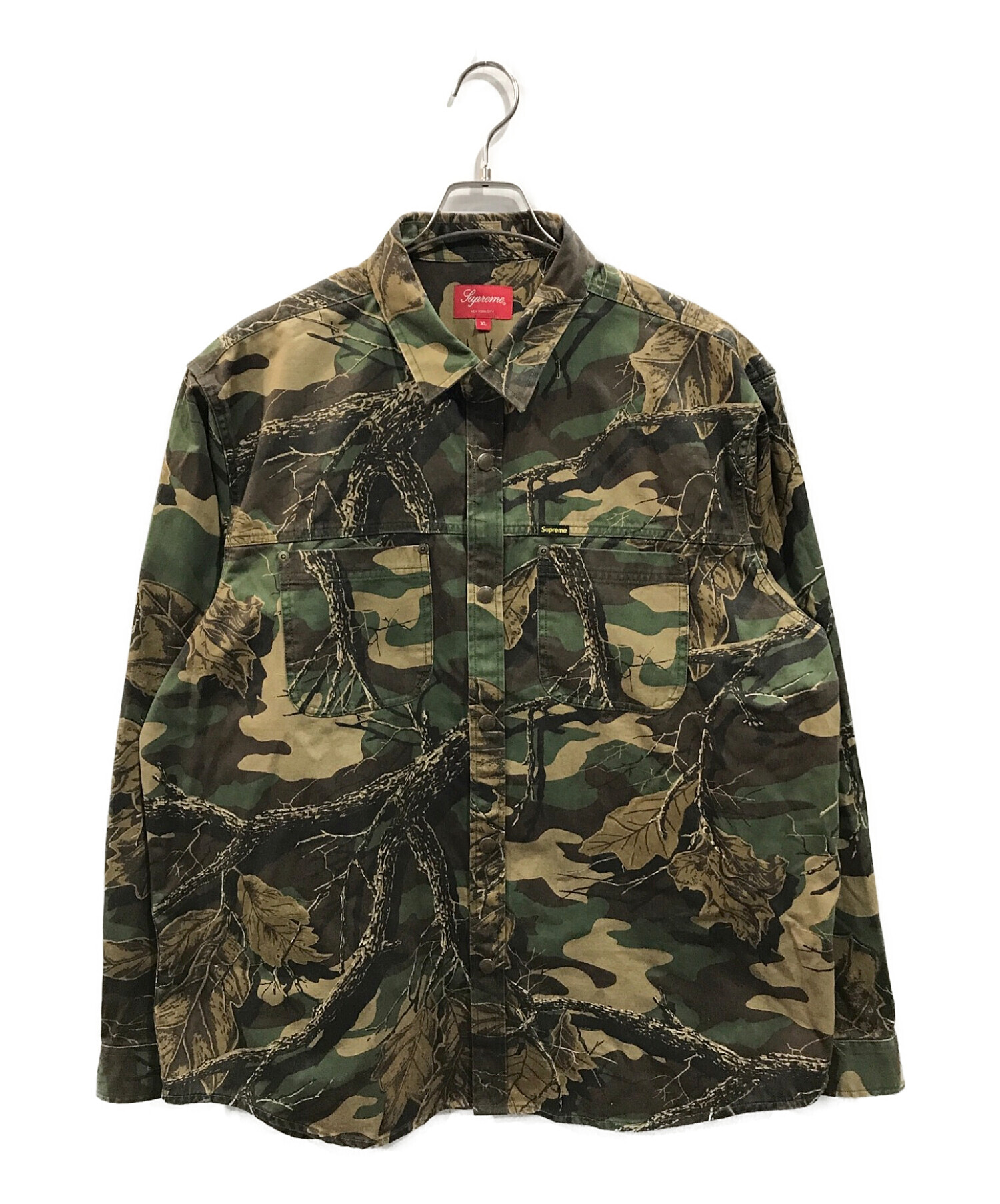 Supreme (シュプリーム) 22AW Snap Work Shirt Branch Woodland Camo オリーブ サイズ:XL