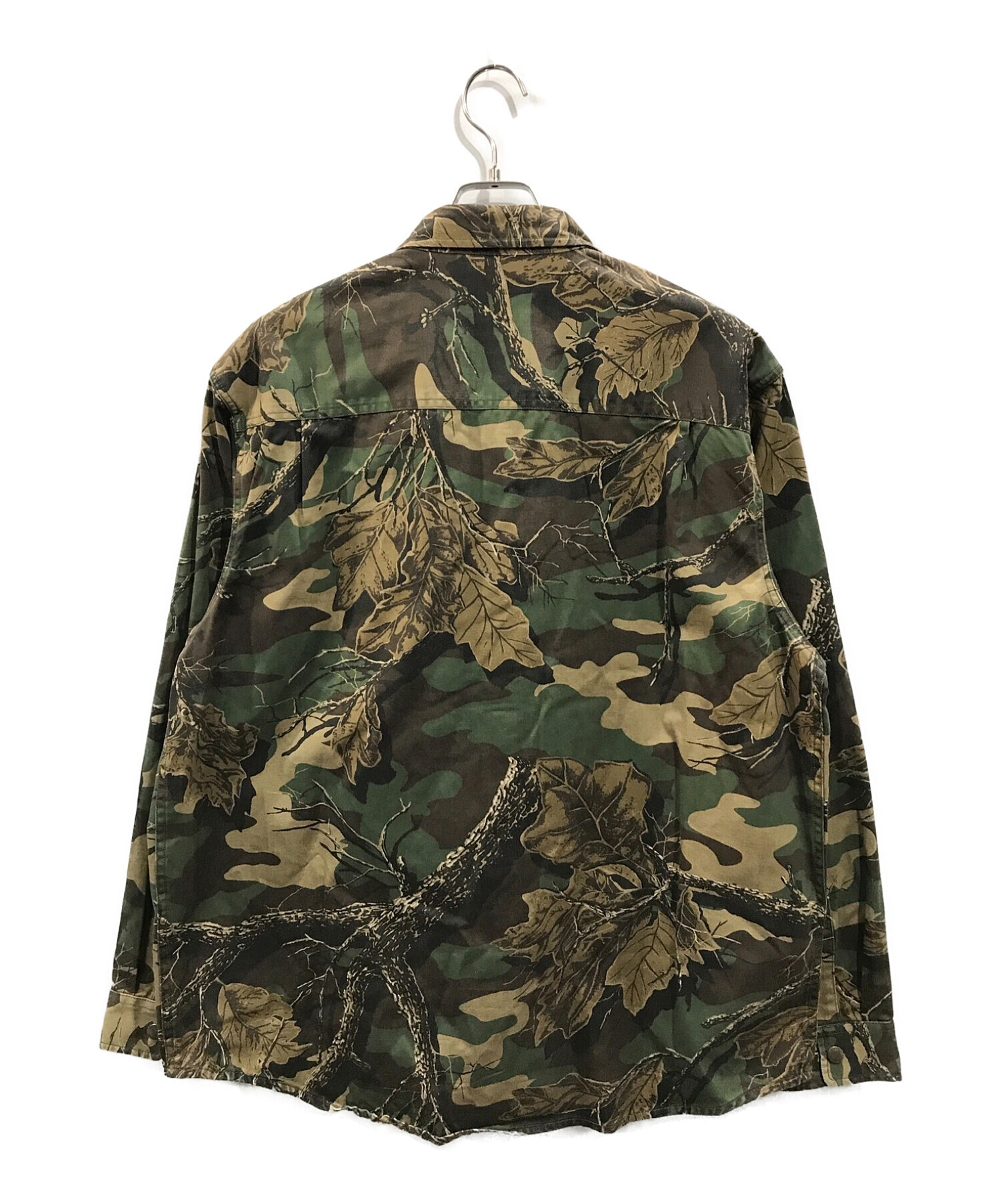 Supreme (シュプリーム) 22AW Snap Work Shirt Branch Woodland Camo オリーブ サイズ:XL