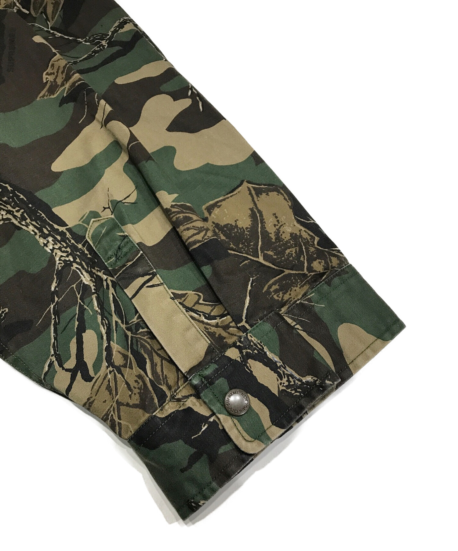 Supreme (シュプリーム) 22AW Snap Work Shirt Branch Woodland Camo オリーブ サイズ:XL