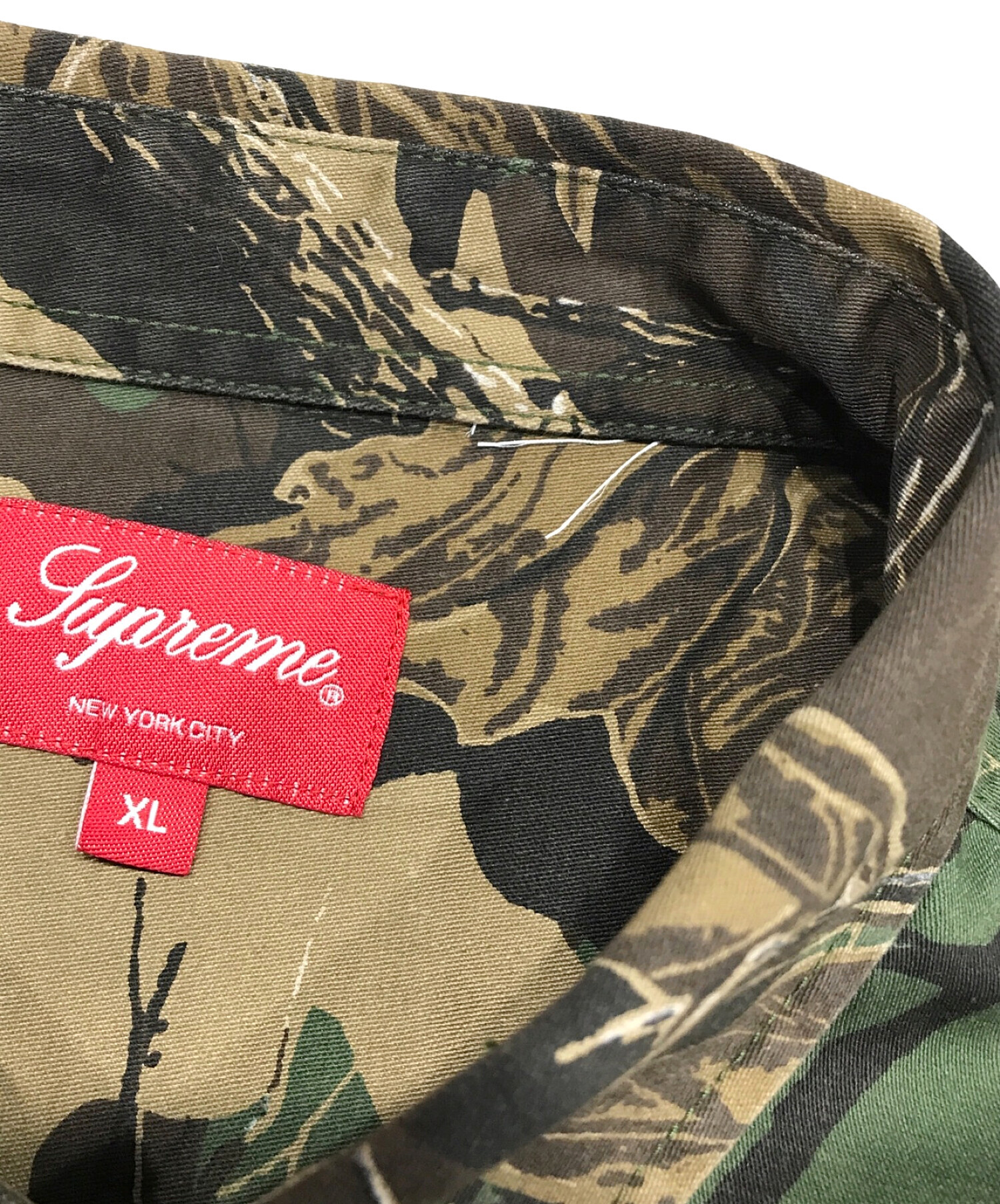 Supreme (シュプリーム) 22AW Snap Work Shirt Branch Woodland Camo オリーブ サイズ:XL