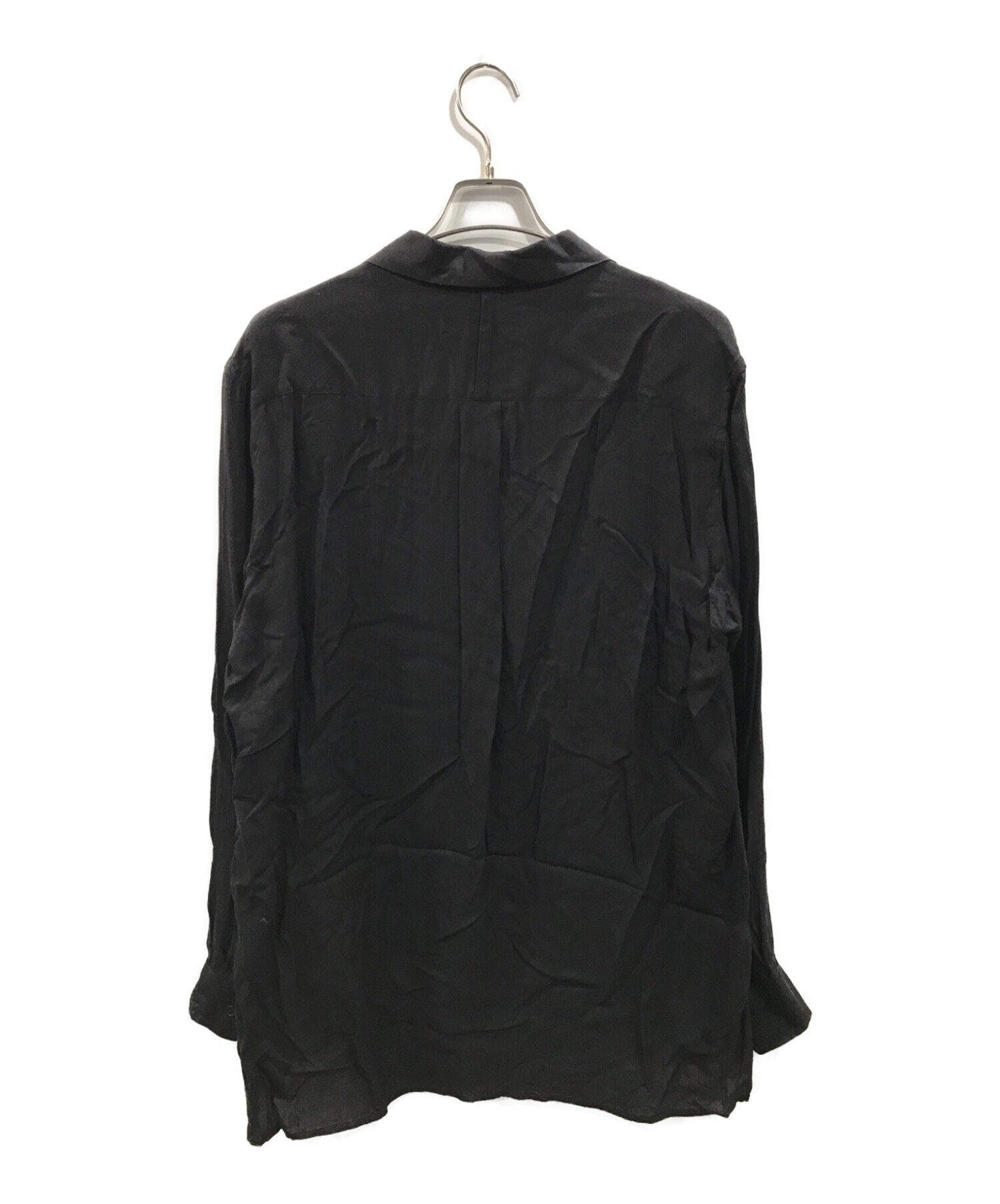 s'yte by Yohji Yamamoto (サイト バイ ヨウジヤマモト) 般若刺繍オープンカラーシャツ ブラック サイズ:4
