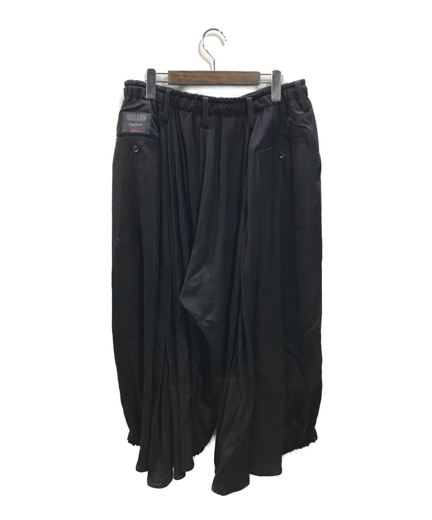 REGULATION Yohji Yamamoto (レギュレーションヨウジヤマモト) CELLULOSE TWILL CROW PANTS ブラック  サイズ:2