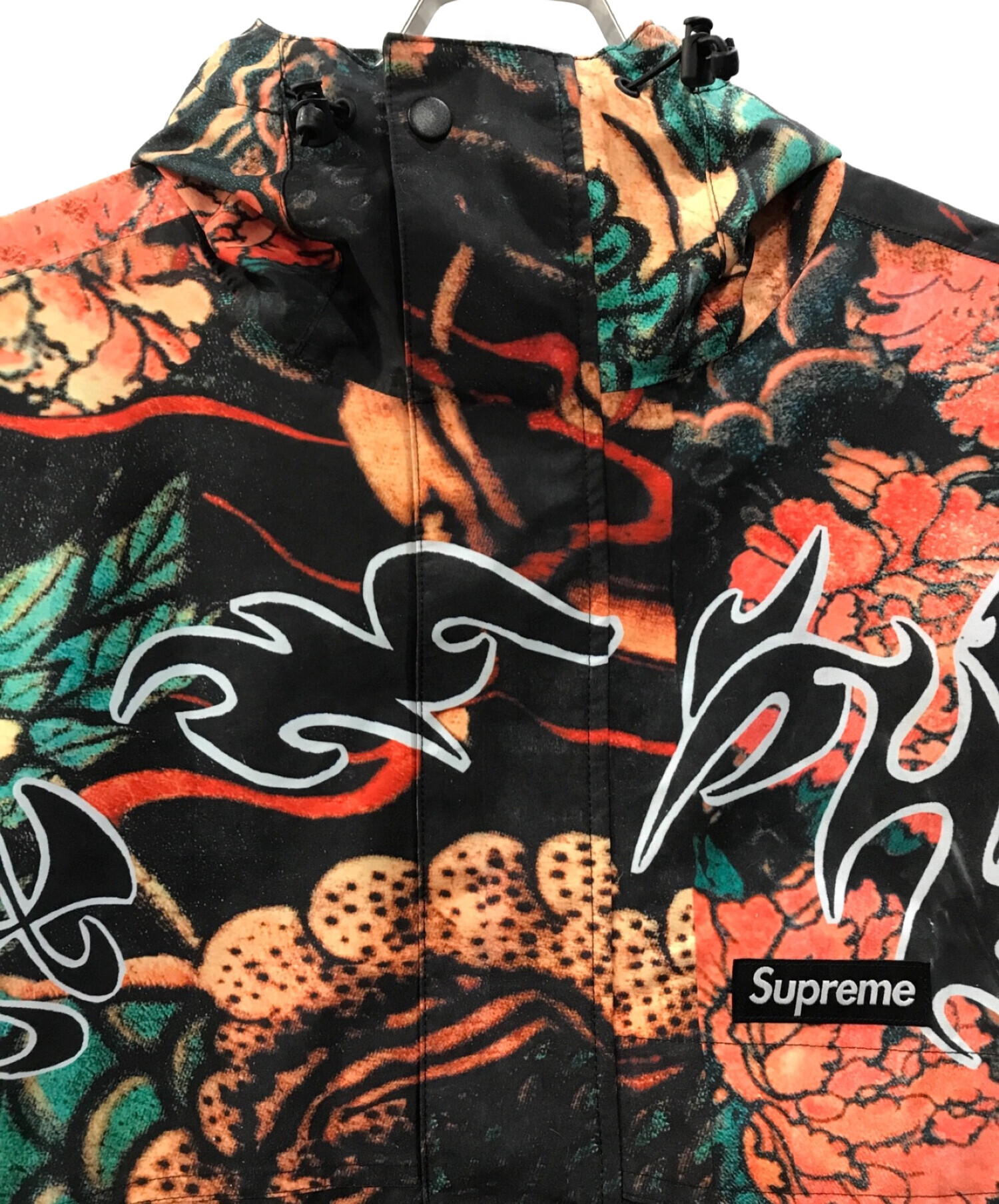 Supreme (シュプリーム) 22SS Sacred Heart GORE-TEX Shell Jacket セイクリッドハート  ゴアテックスシェルジャケット グリーン×オレンジ サイズ:L