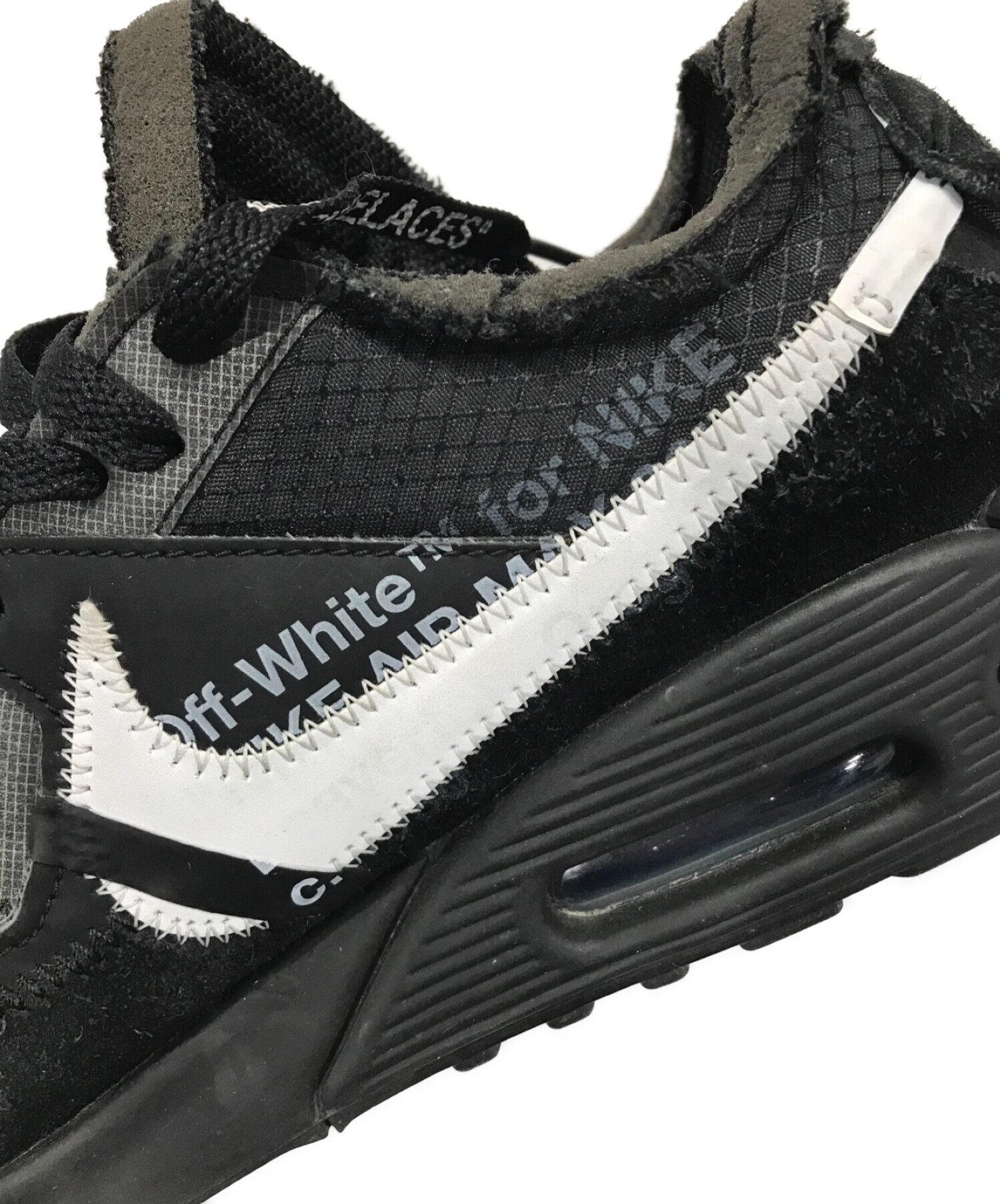 NIKE×OFF WHITE (ナイキ×オフホワイト) AIR MAX 90 エアマックス90 ブラック サイズ:26.5㎝