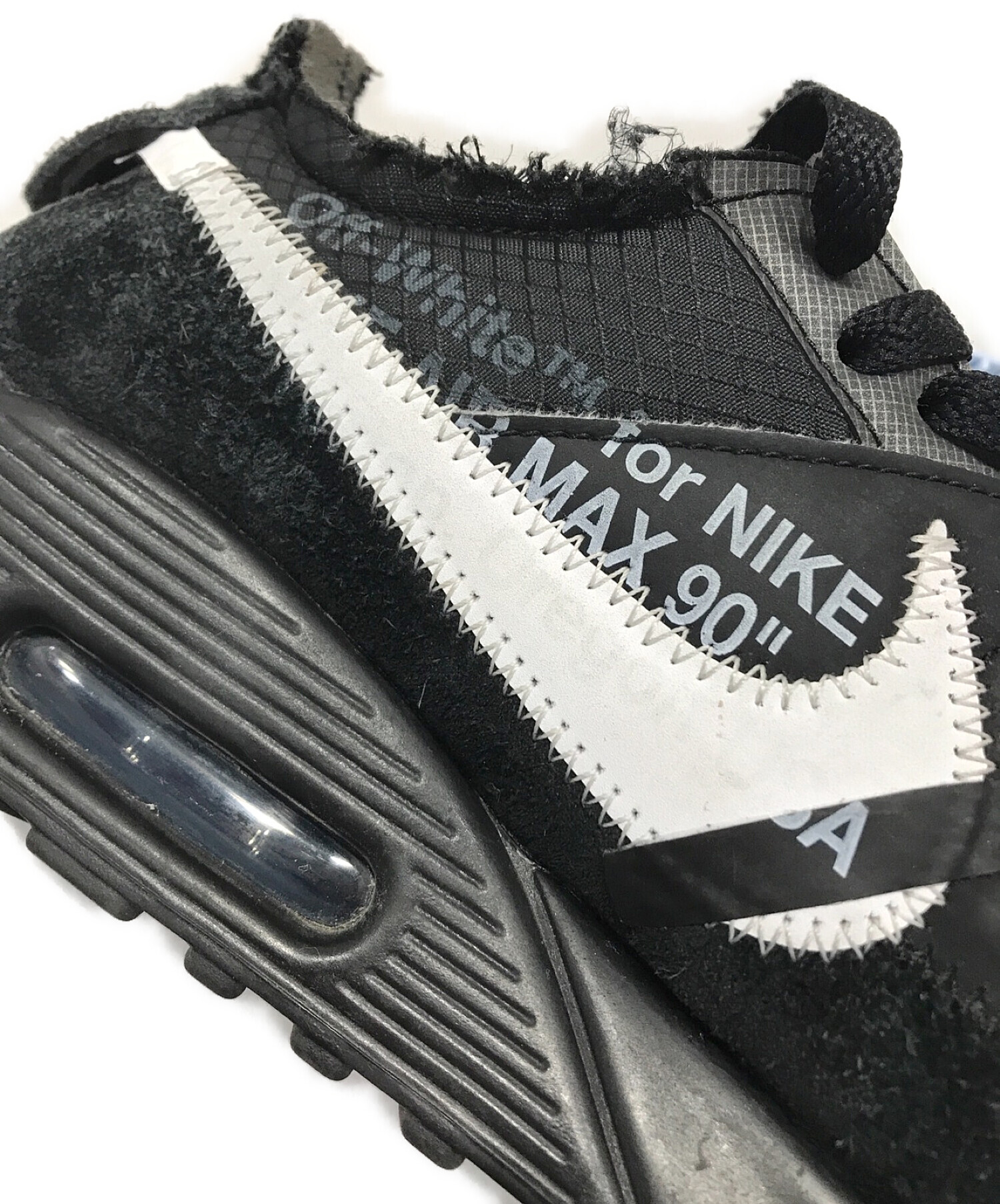 NIKE×OFF WHITE (ナイキ×オフホワイト) AIR MAX 90 エアマックス90 ブラック サイズ:26.5㎝