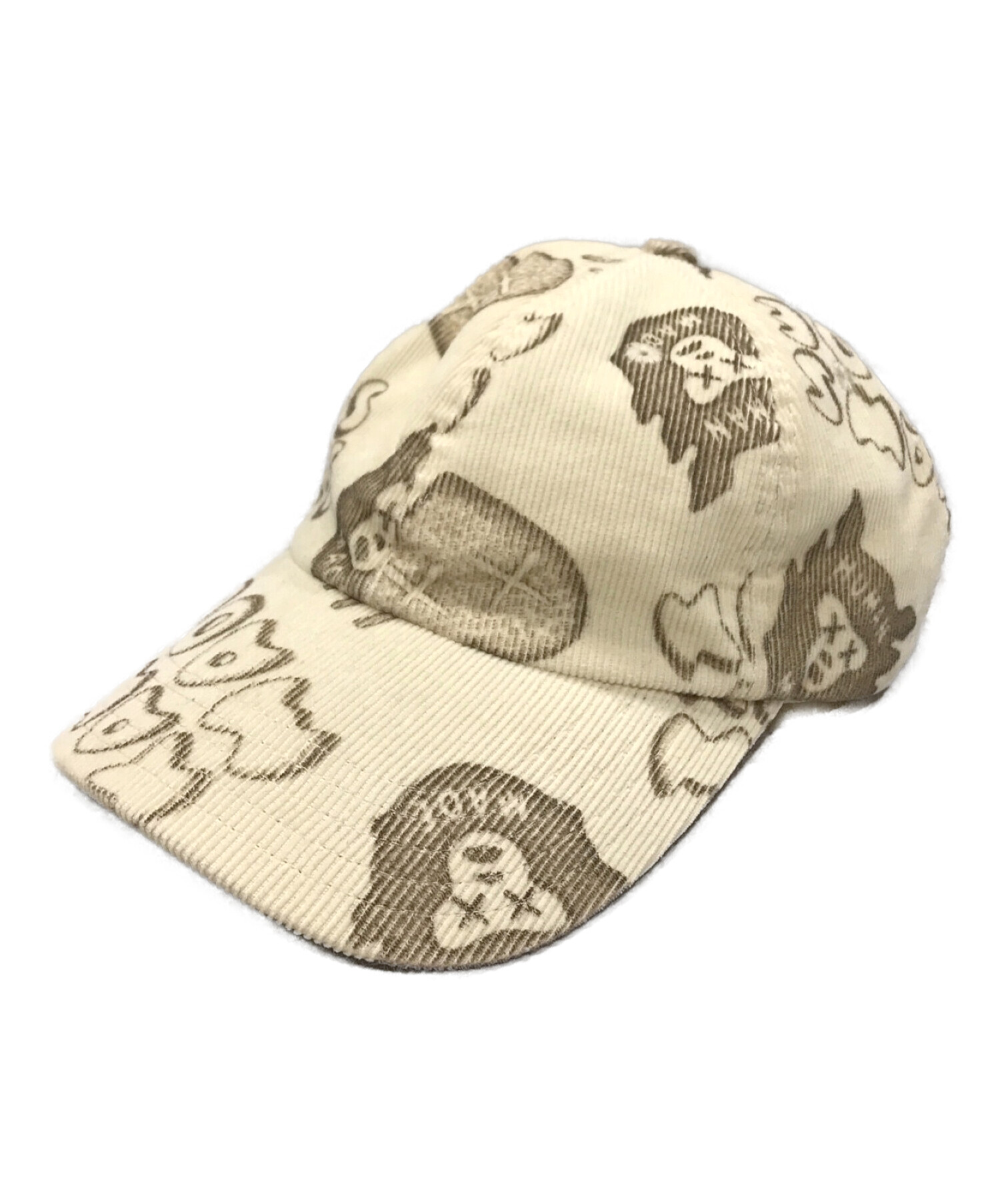 HUMAN MADE (ヒューマンメイド) CORDUROY PRINT CAP アイボリー