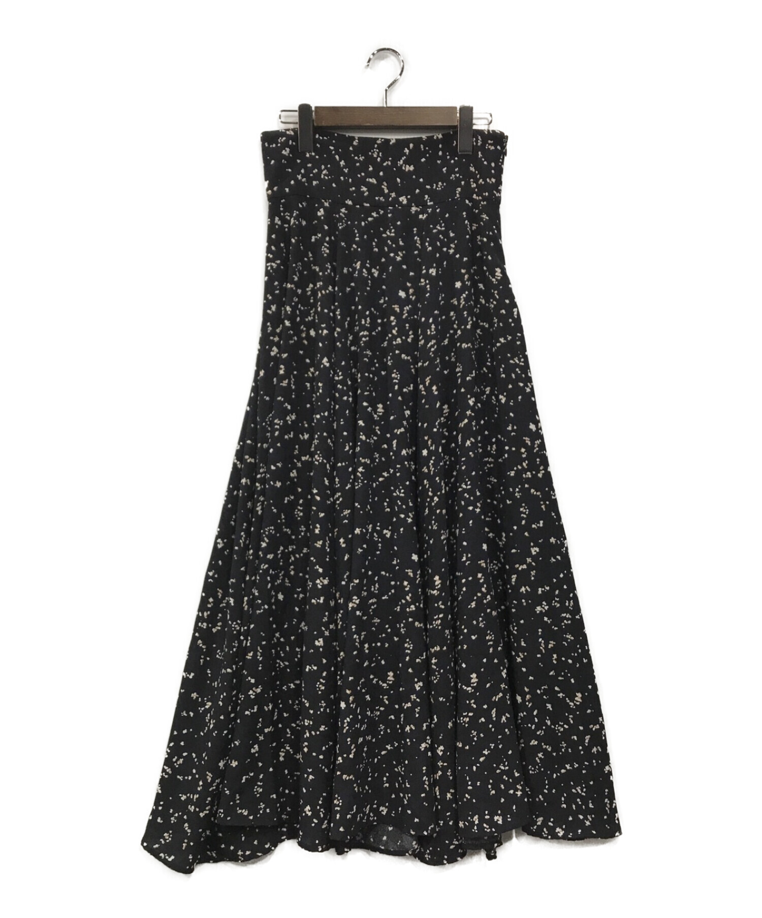 CLANE (クラネ) DOT FLOWER CIRCULAR SKIRT ドットフラワーサーキュラースカート ネイビー サイズ:2