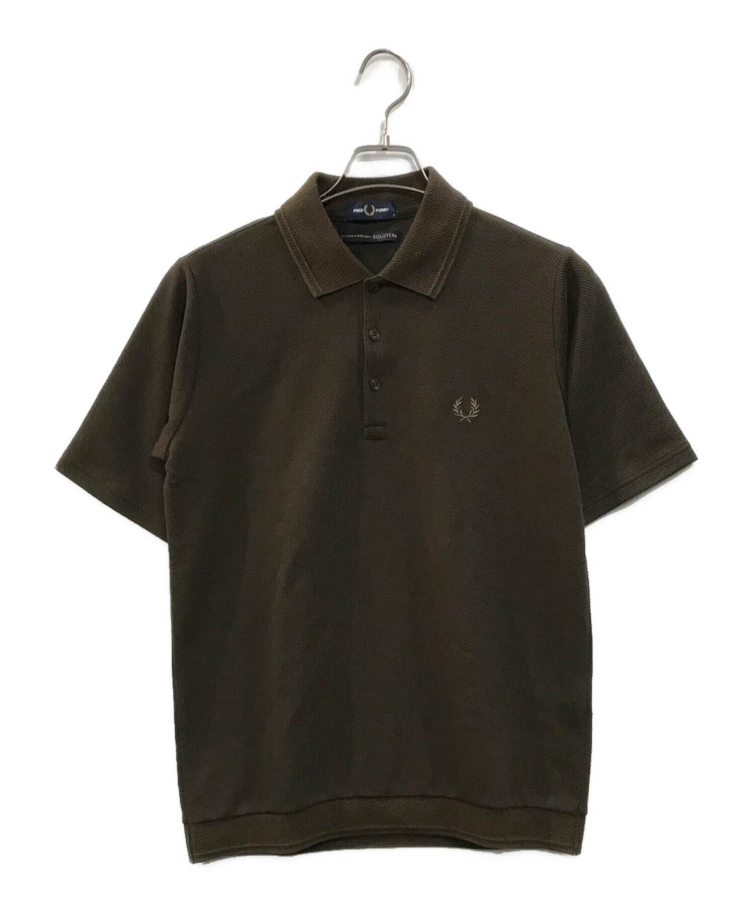 FRED PERRY (フレッドペリー) EDIFICE (エディフィス) テック素材S/Sポロシャツ グリーン サイズ:M