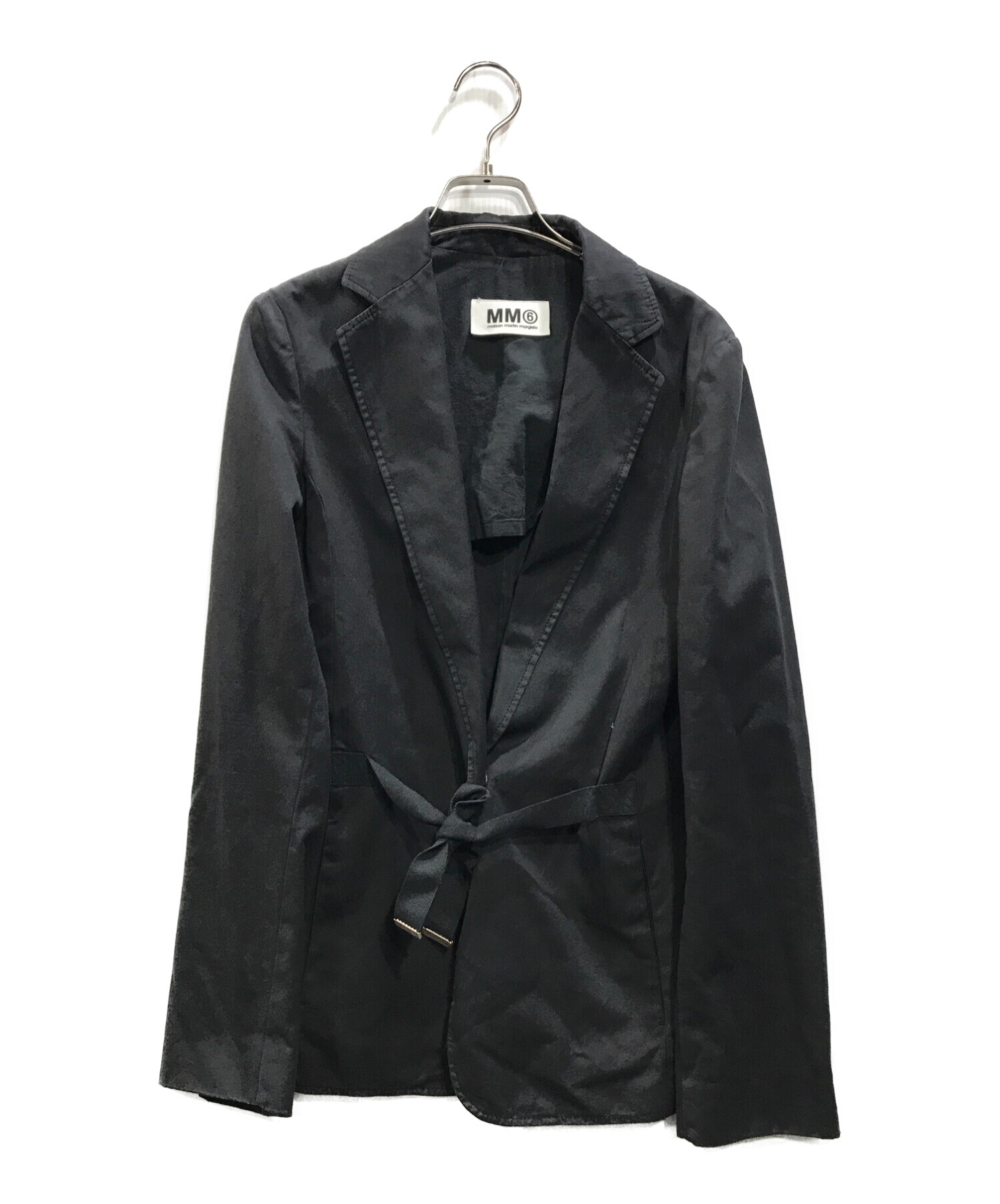 MM6 Maison Margiela (エムエムシックス メゾンマルジェラ) コットンテーラードジャケット ブラック サイズ:40