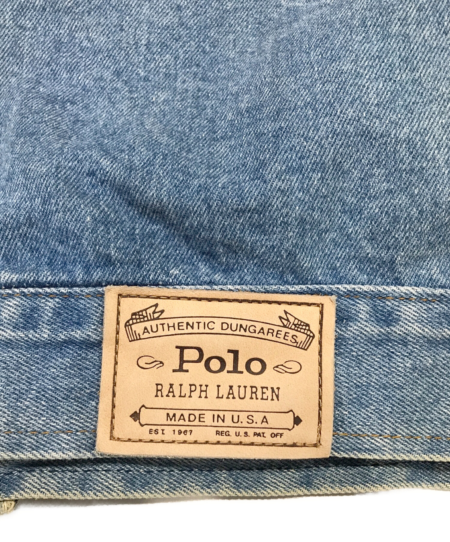 POLO RALPH LAUREN (ポロ・ラルフローレン) 90'sガチャポケットデニムジャケット ブルー サイズ:M