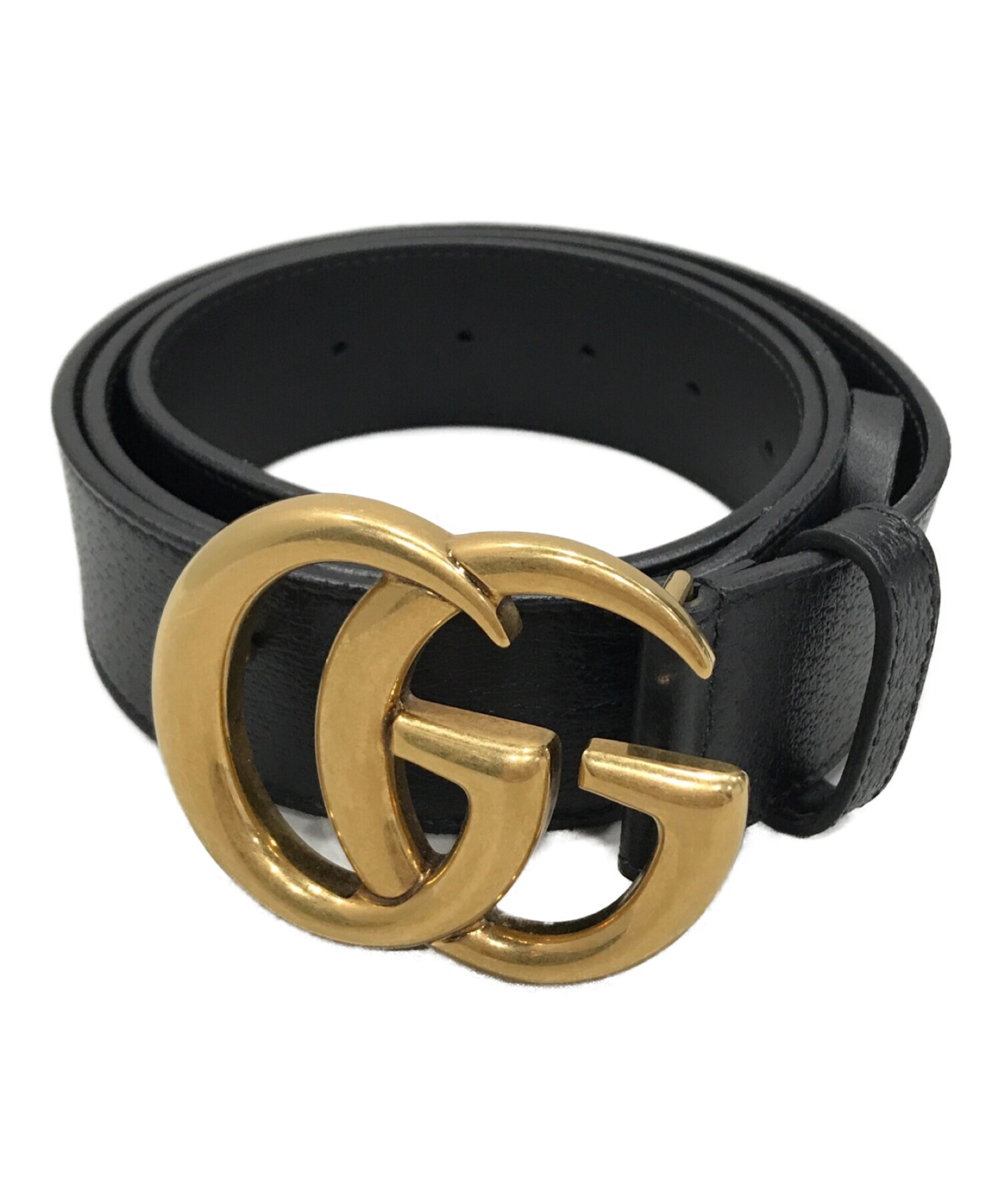 中古・古着通販】GUCCI (グッチ) ダブルGバックル レザーベルト