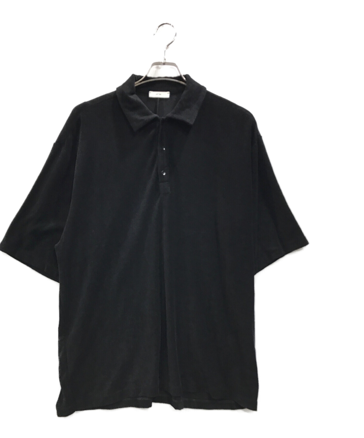 ATON (エイトン) FRESCA PILE POLO SHIRTS ポロシャツ ブラック サイズ:04