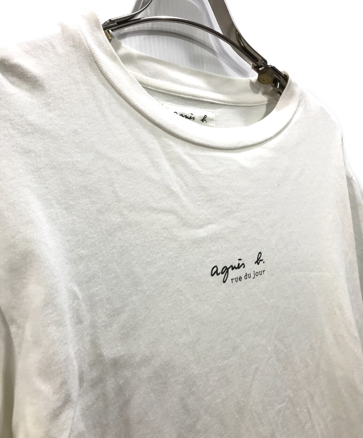 agnes b (アニエスベー) Adam et Rope (アダムエロペ) プリントTシャツ ホワイト サイズ:L