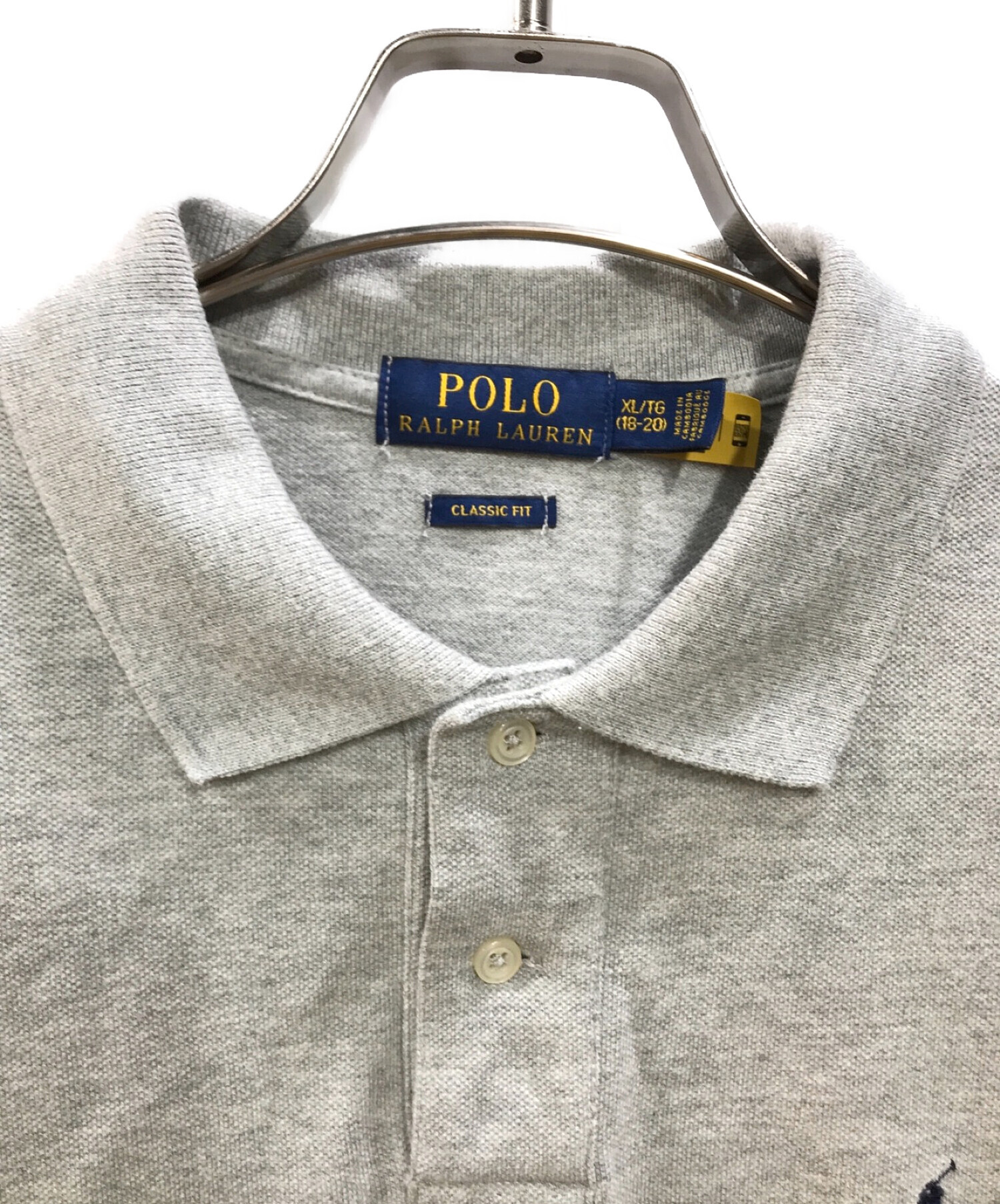 POLO RALPH LAUREN (ポロ・ラルフローレン) ポロシャツ グレー サイズ:XL