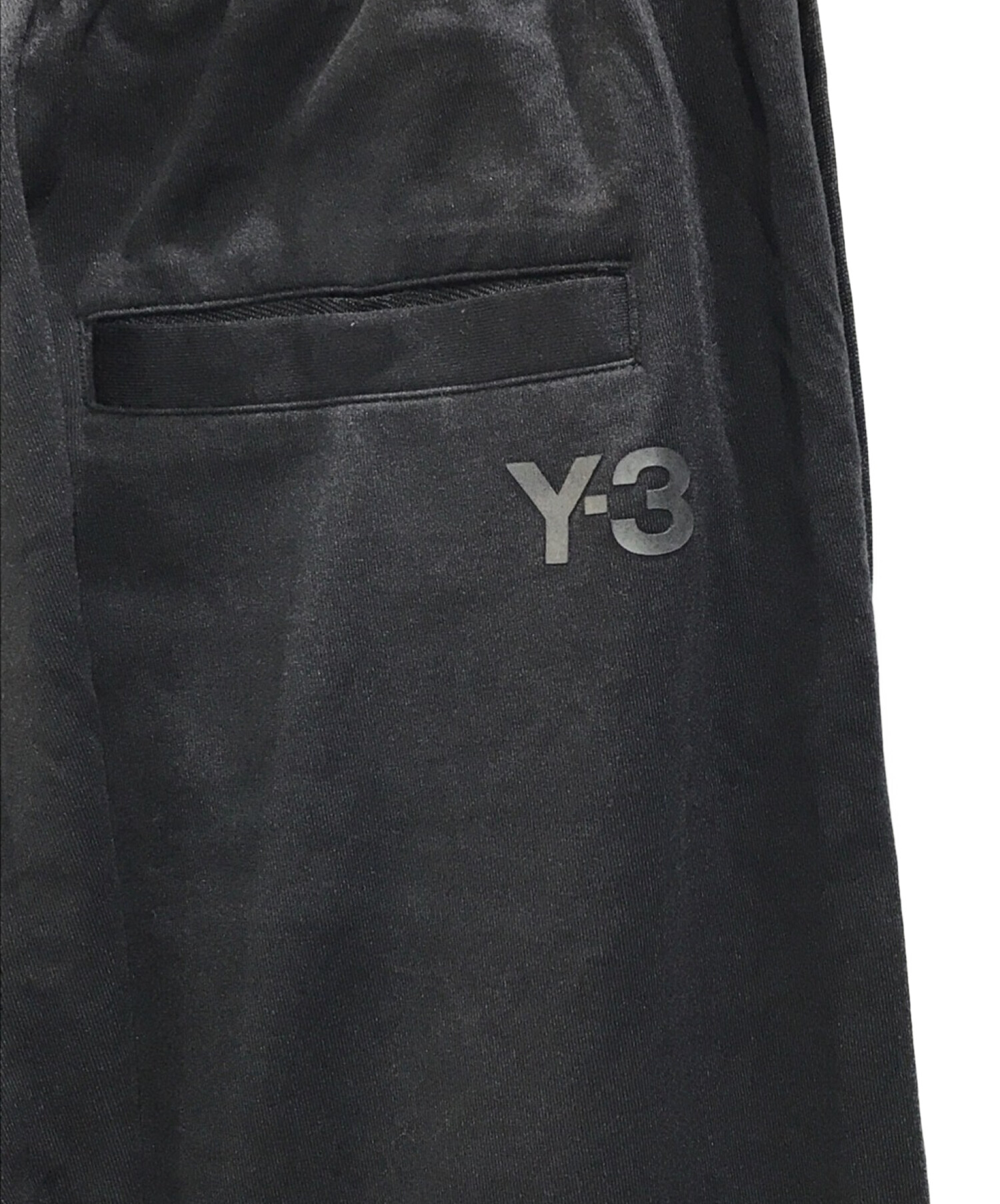 Y-3 (ワイスリー) 3-STRIPES SELVEDGE MATTE TRACK PANTS ブラック サイズ:S