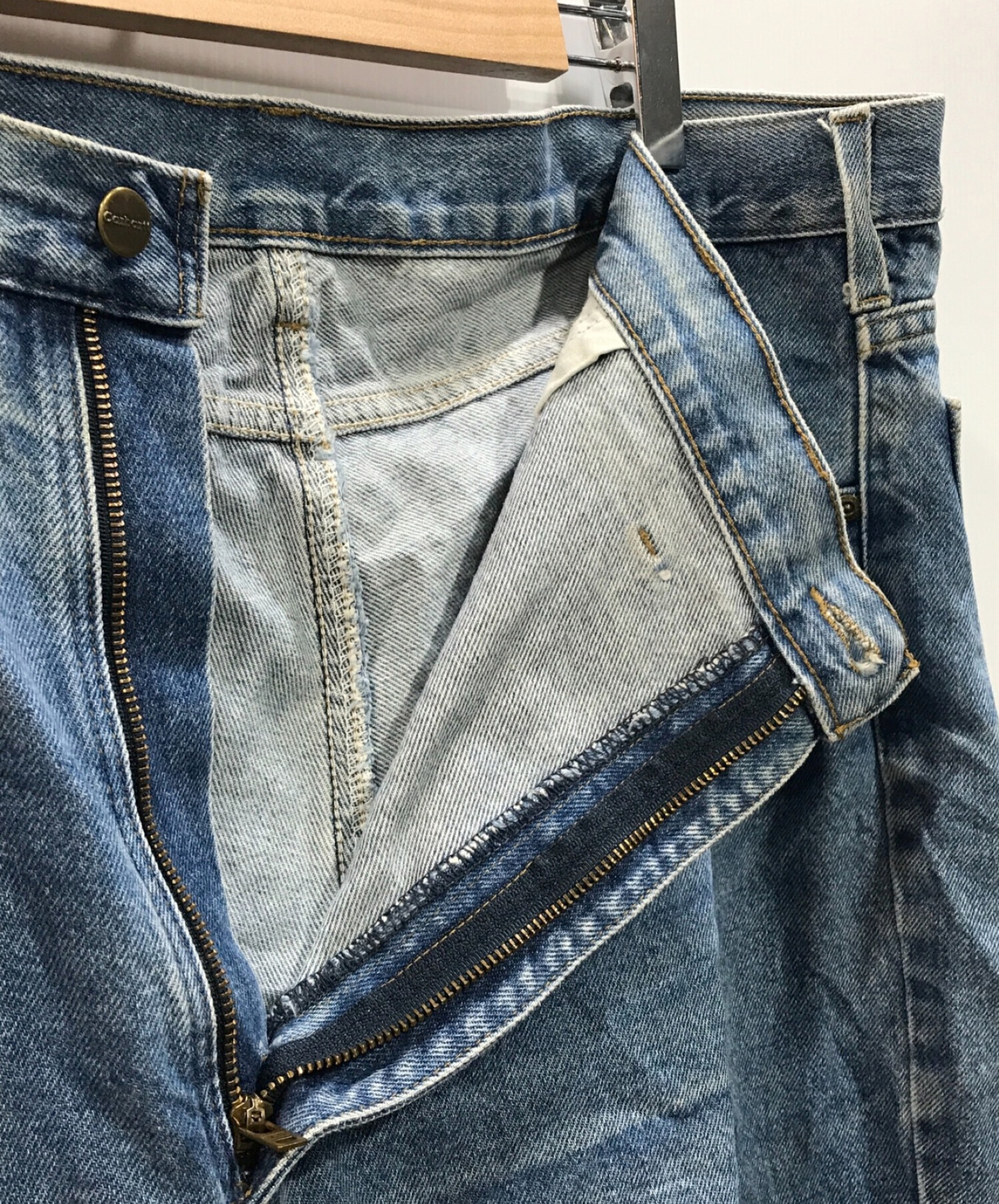 中古・古着通販】CarHartt (カーハート) ワイドデニムパンツ ブルー