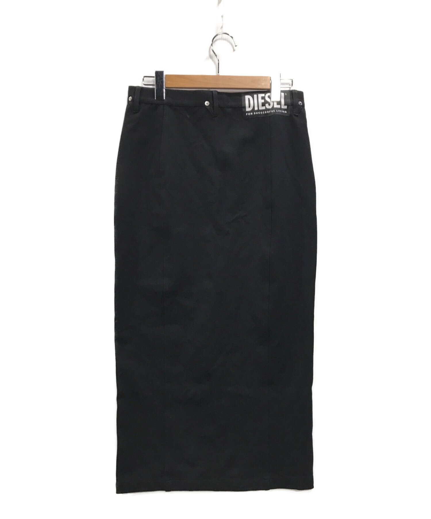 DIESEL (ディーゼル) フロントジップロングスカート ブラック サイズ:31