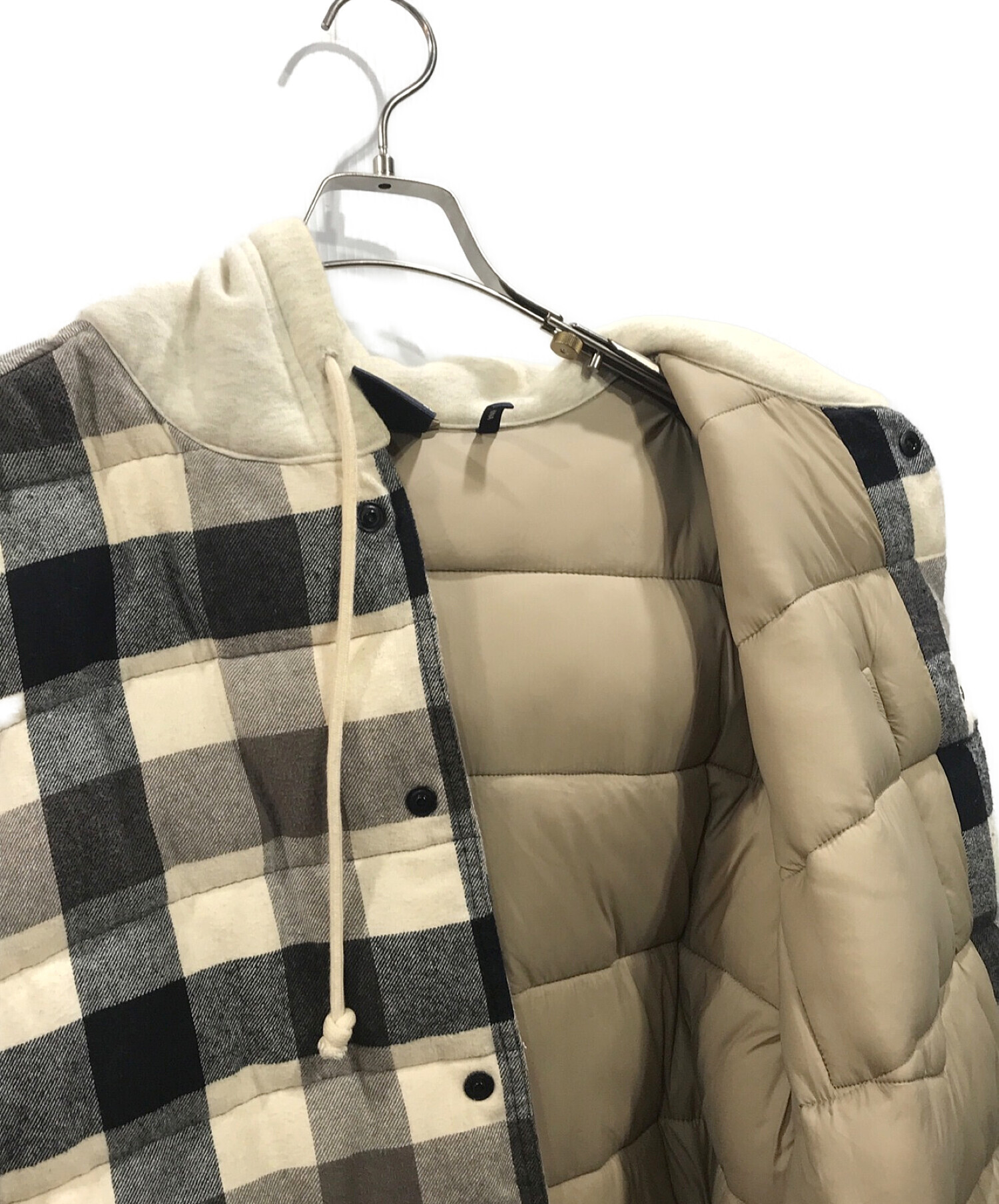 KITH キスSTERLING QUILTED SHIRT PUFFERフード周り汚れあり