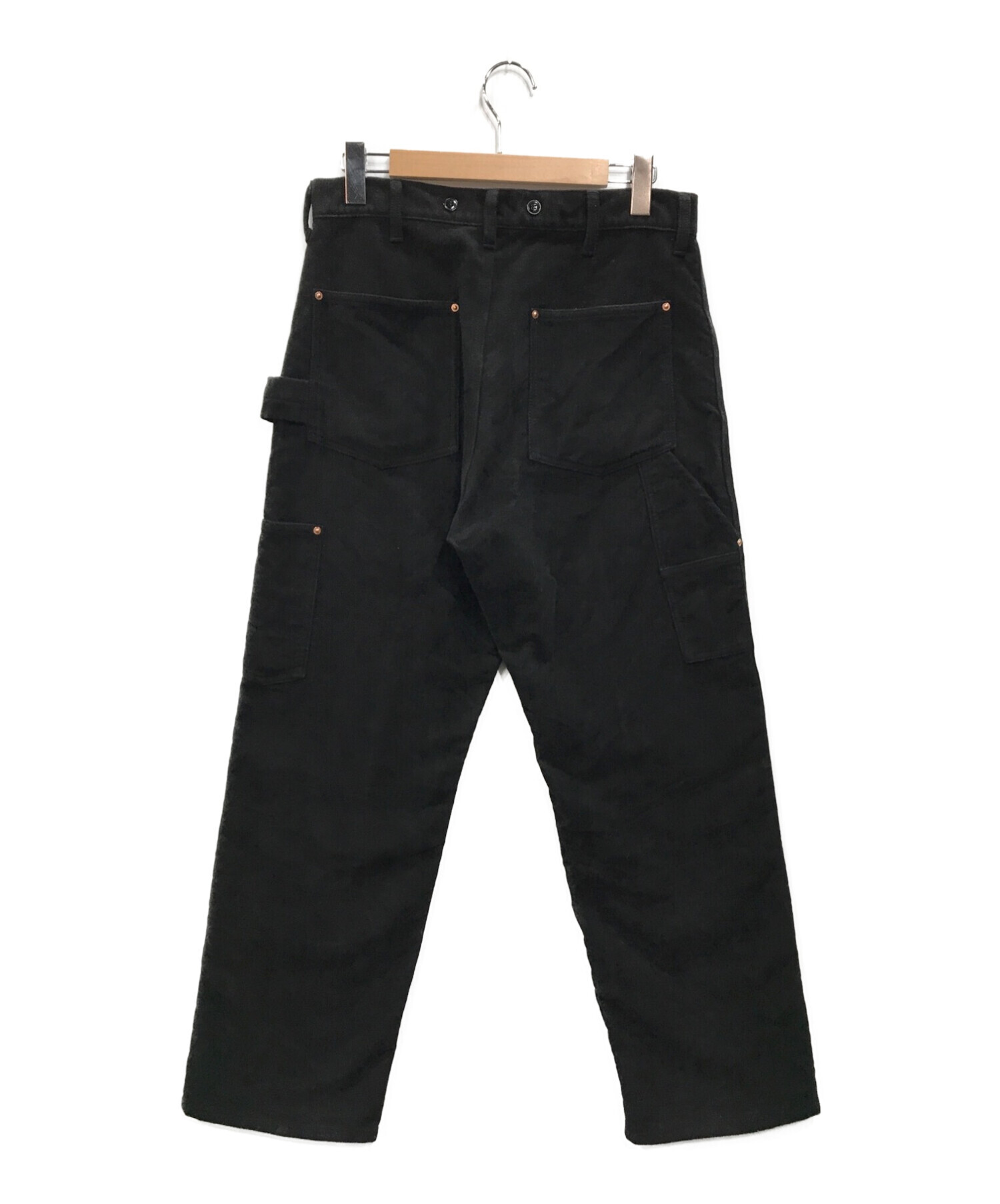 COMOLI (コモリ) 21AW Moleskin Painter Pants モールスキンペインターパンツ ブラック サイズ:2
