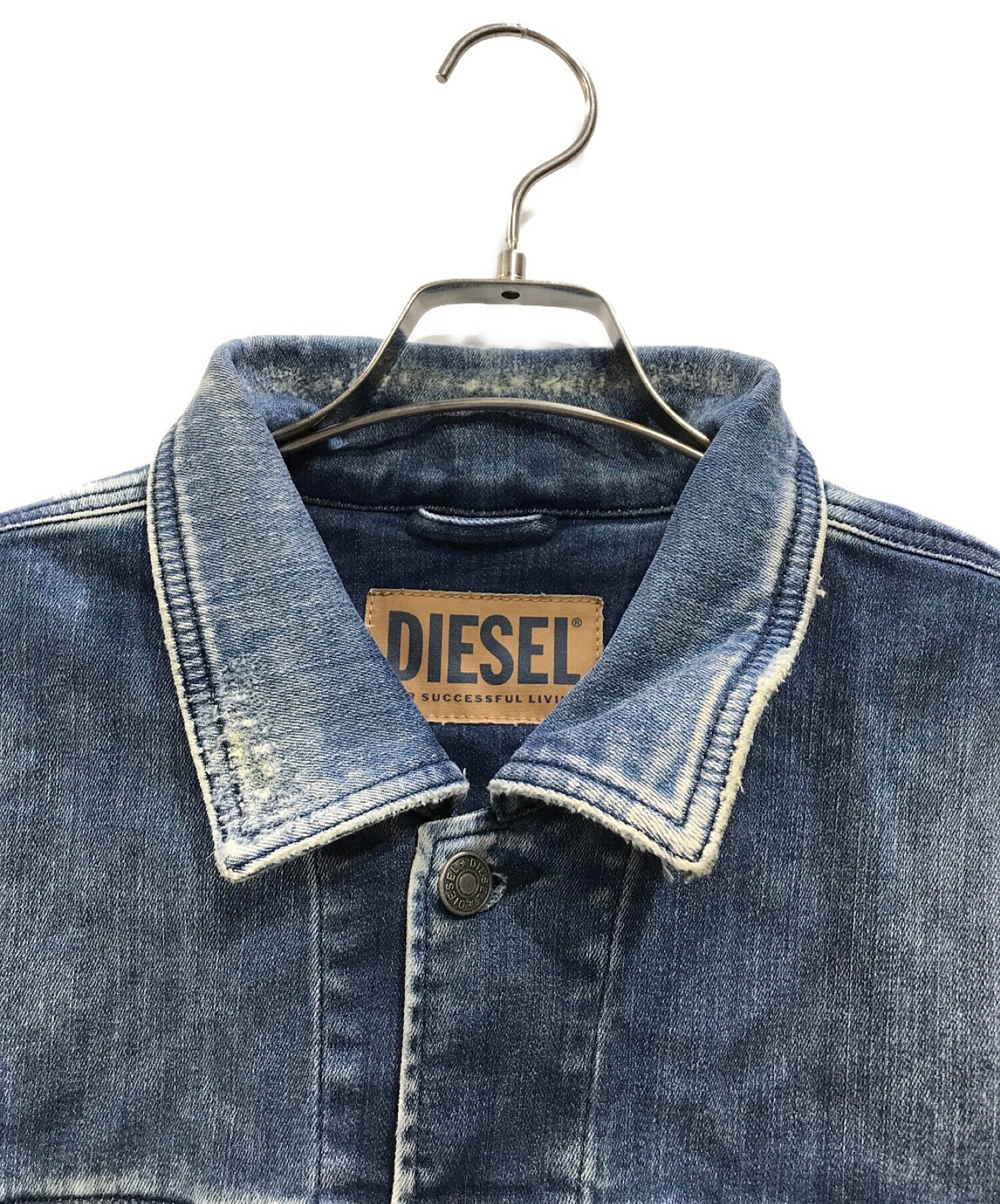 DIESEL (ディーゼル) ヴィンテージ加工デニムジャケット ブルー サイズ:XL