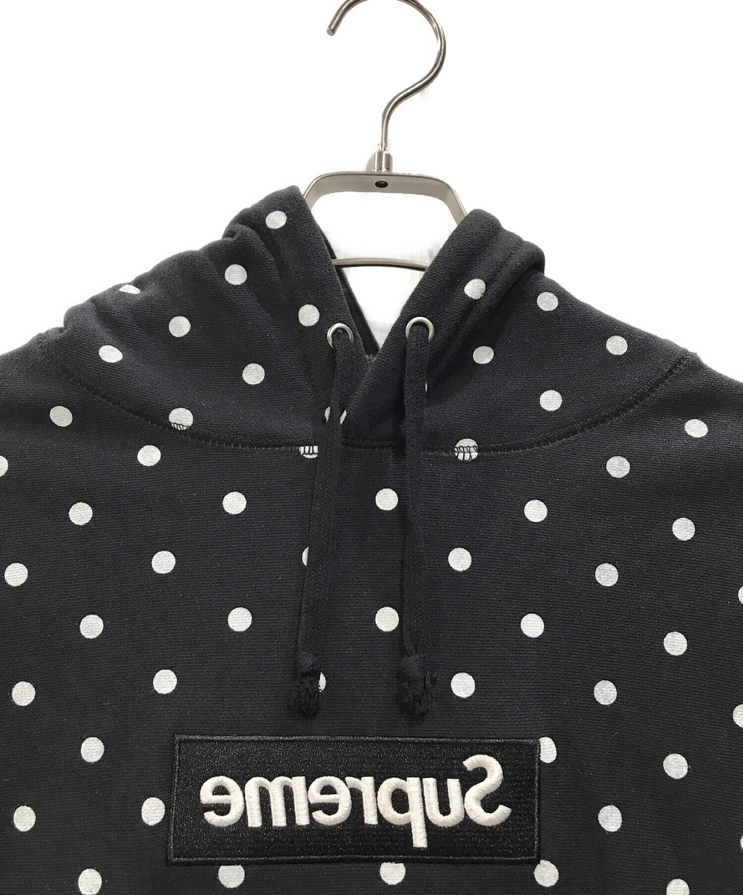 SUPREME (シュプリーム) COMME des GARCONS SHIRT (コムデギャルソンシャツ) box logo hoodie ブラック  サイズ:S