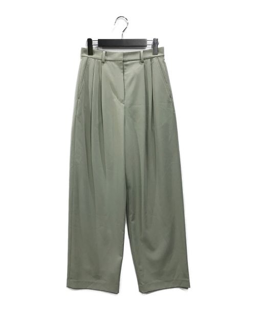 【中古・古着通販】CLANE (クラネ) BASIC TUCK PANTS グリーン