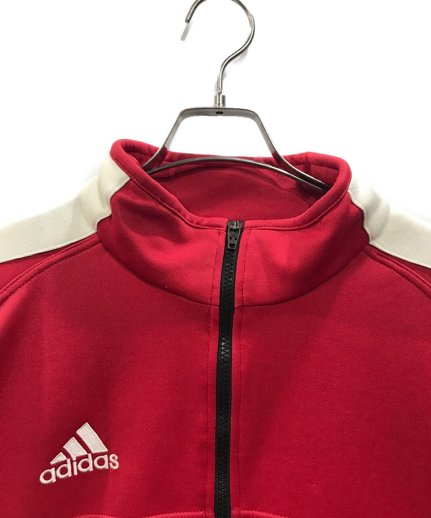 adidas (アディダス) 90S トラックジャケット レッド×ブラック サイズ: 2XO