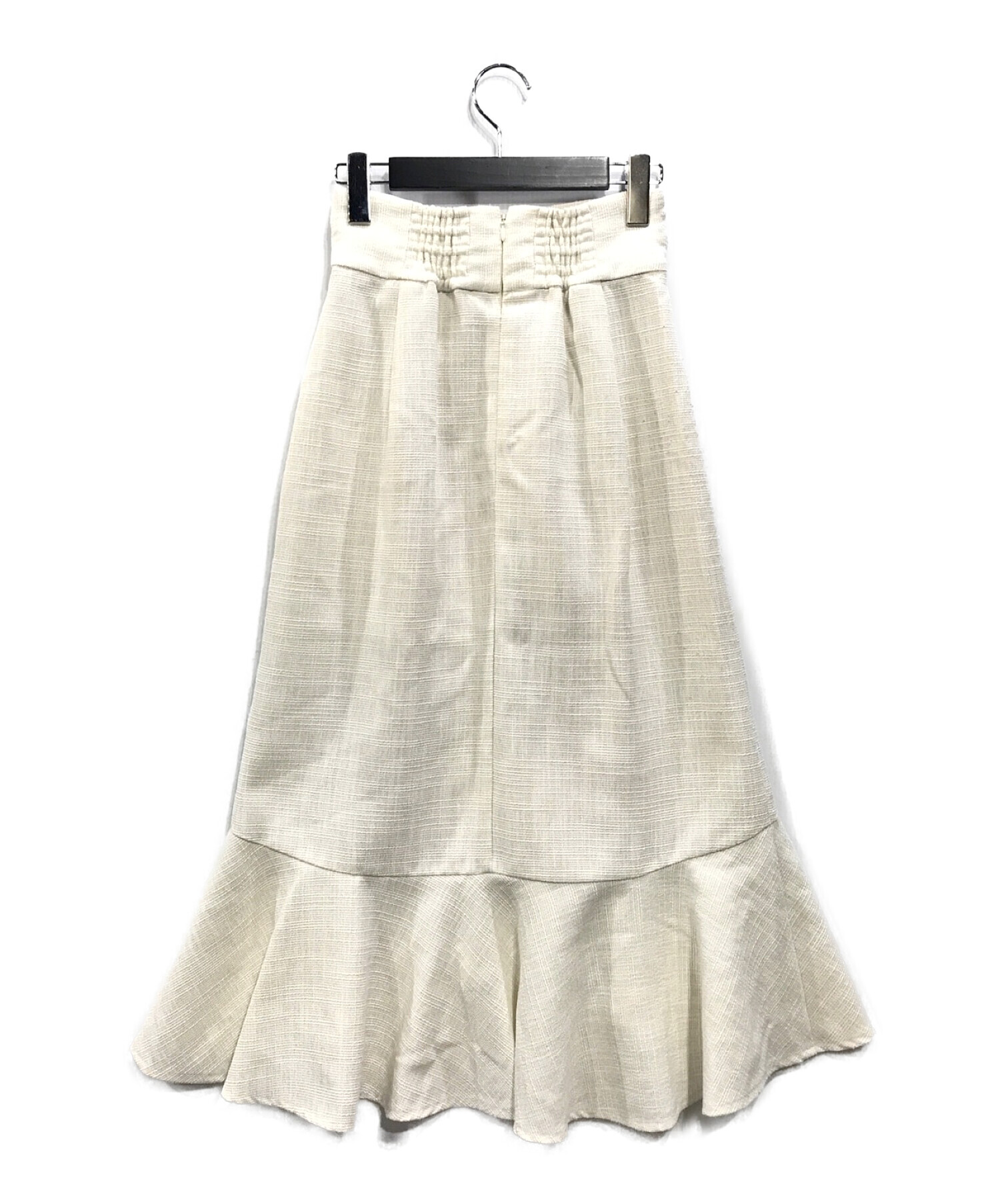 104♡素材表地【新品未使用】Double Belted Tweed Wrap Skirt