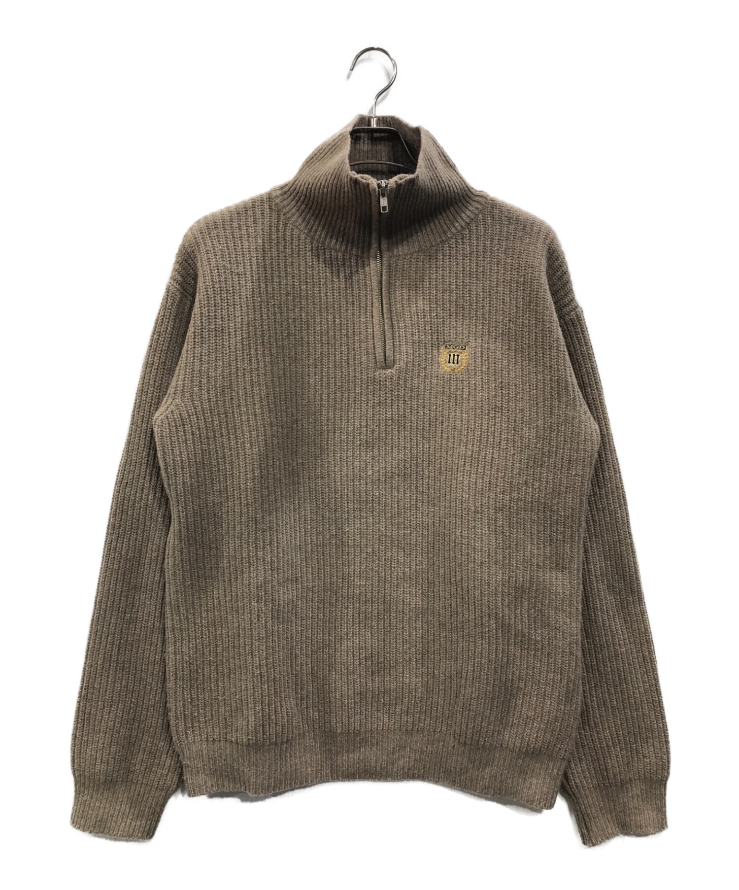 中古・古着通販】MAHAGRID (マハグリッド) CREST HALF ZIP KNIT ハーフ