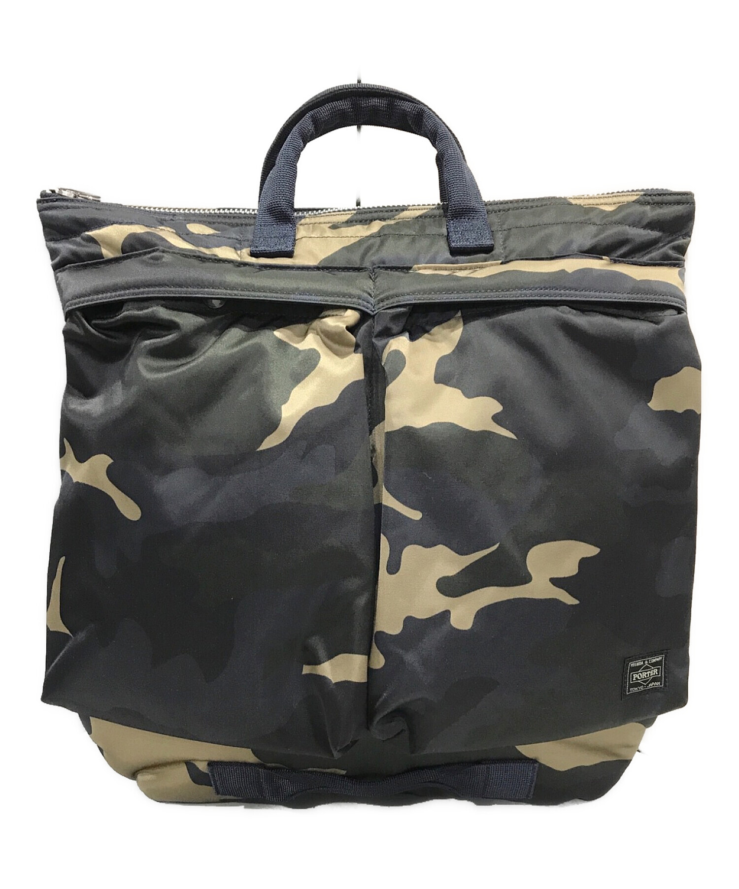 PORTER (ポーター) COUNTER SHADE HELMETBAG 迷彩ヘルメットバッグ ブラック×ベージュ