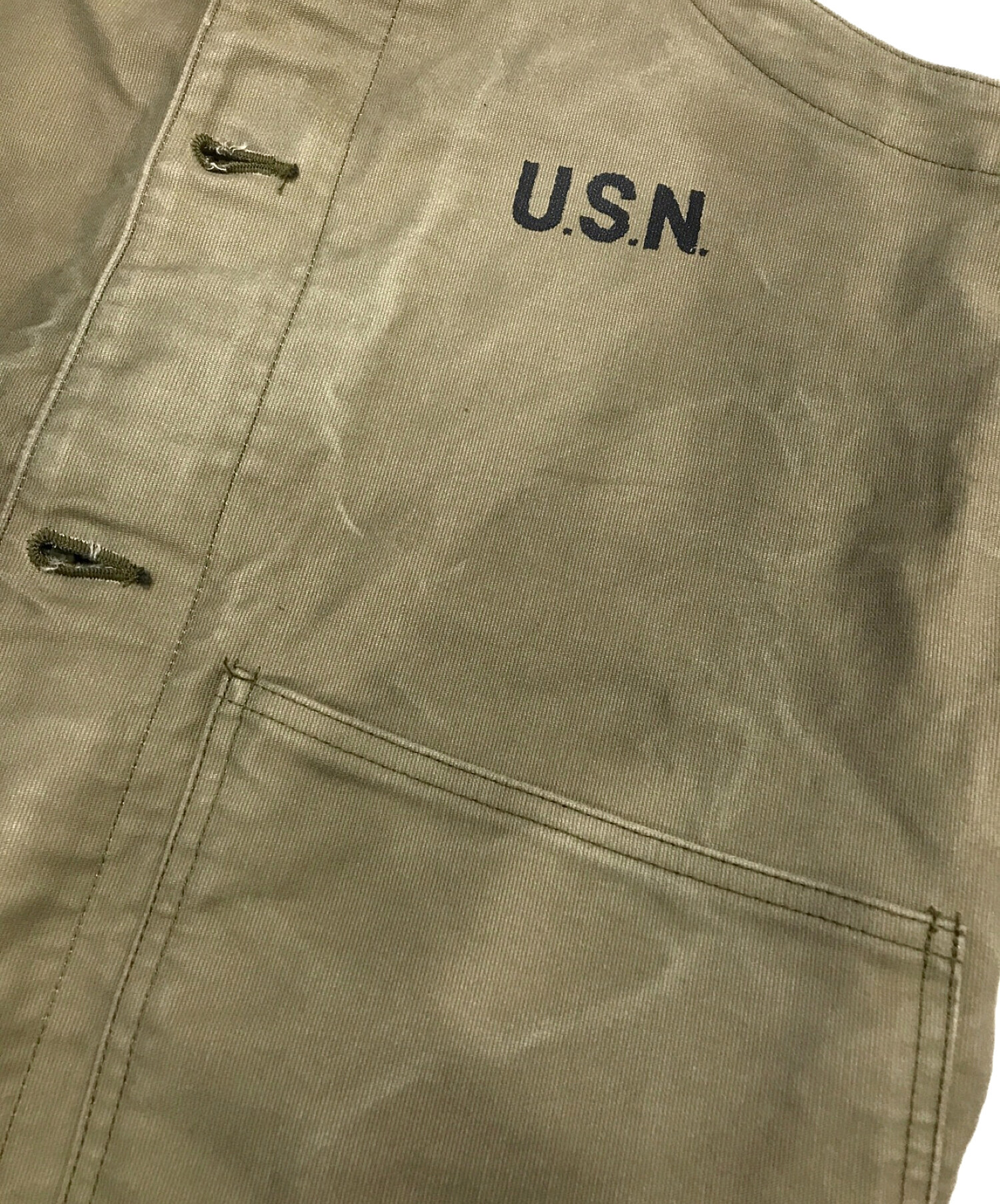 HOUSTON (ヒューストン) 1785 DECK PANTS デッキパンツ オリーブ サイズ:40